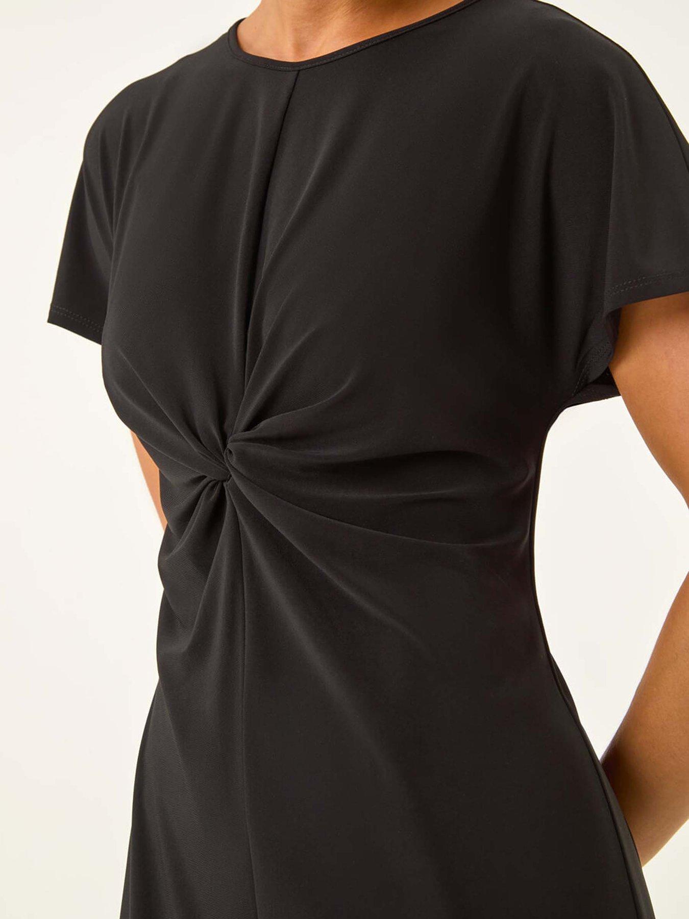roman-petite-twist-front-stretch-midi-dressdetail