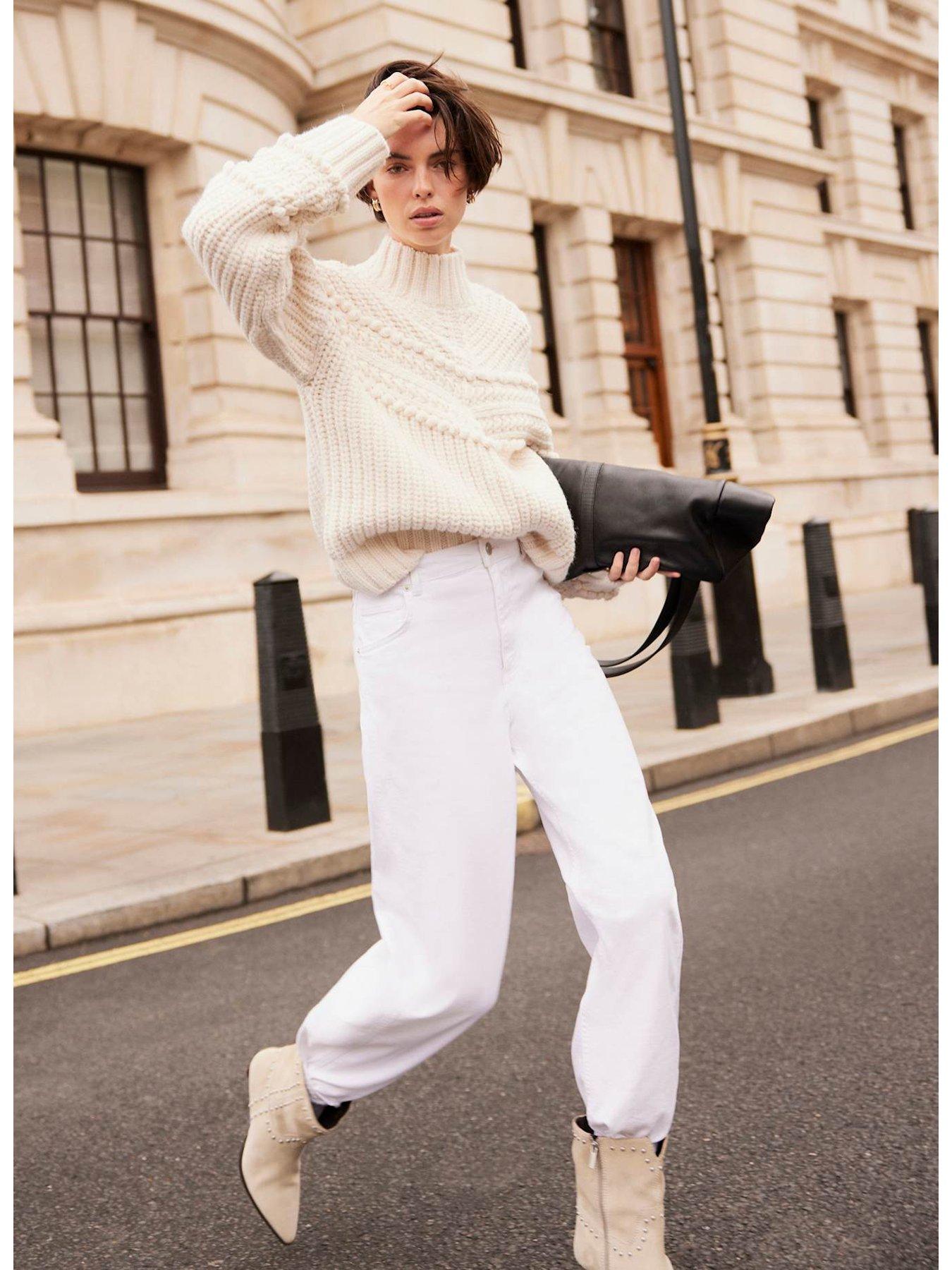 mint-velvet-bobble-chunky-jumper-creamfront