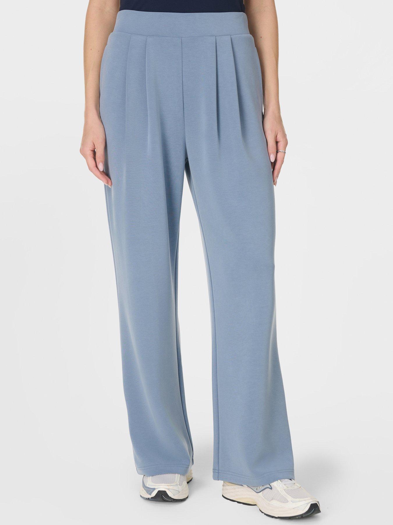 Sweaty Betty Womens Training Sand Wash Wide Leg Trousers - Blue