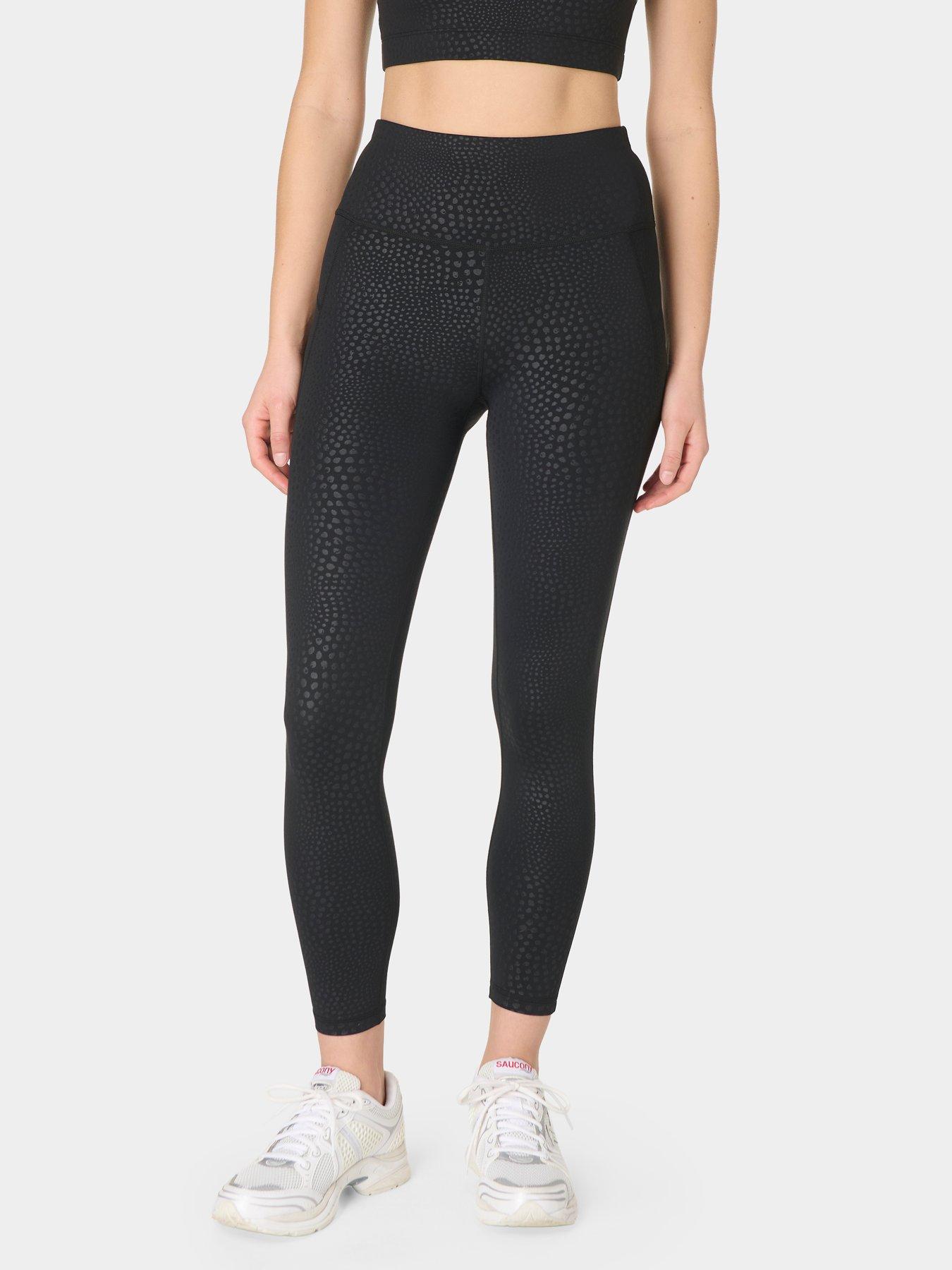 Sweaty Betty Womens Training All Day 7/8 Embossed Leggings - Black