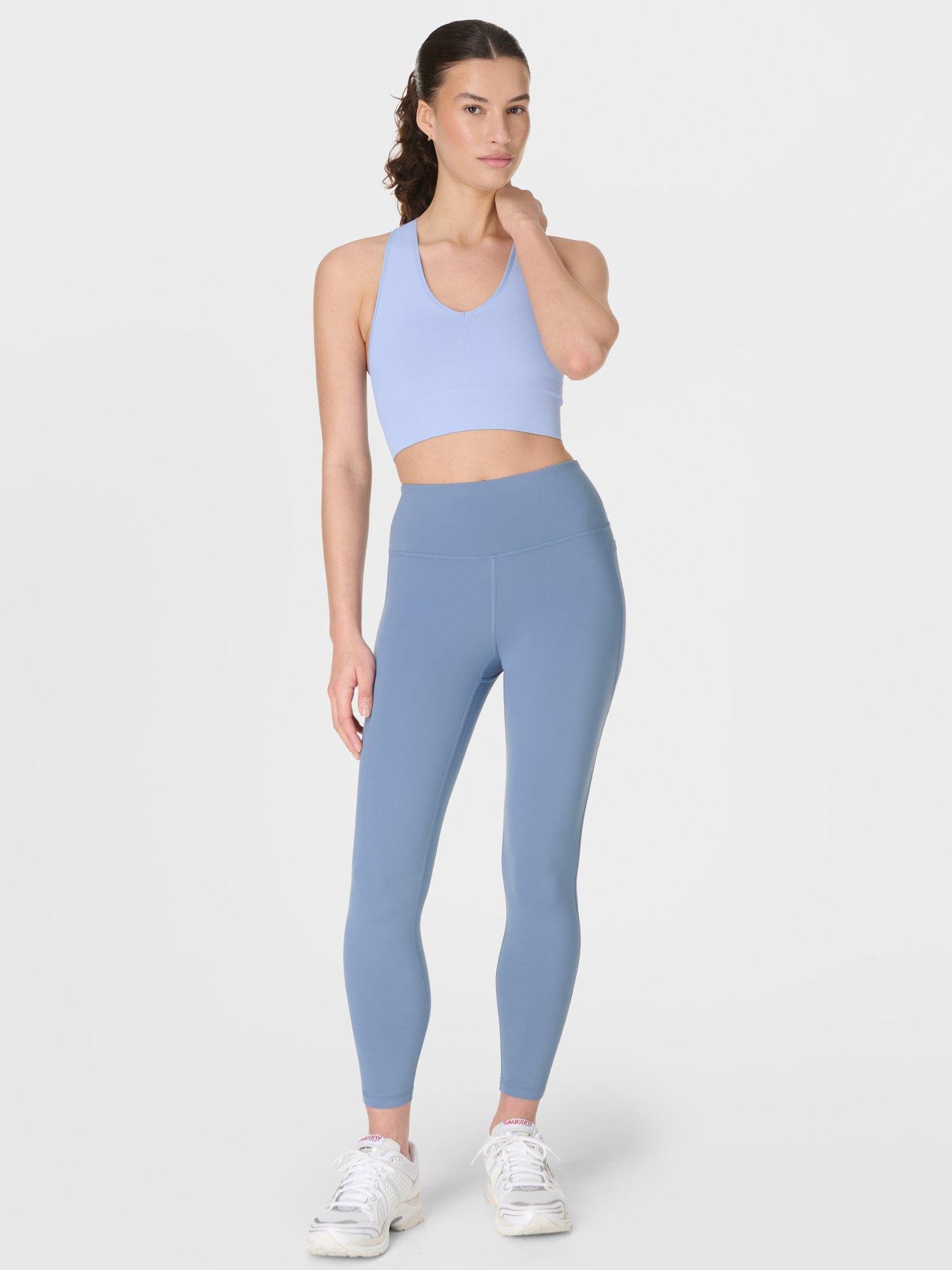 Image 1 of 3 of Sweaty Betty Womens Training Power 7/8 Workout Leggings - Luxe Blue