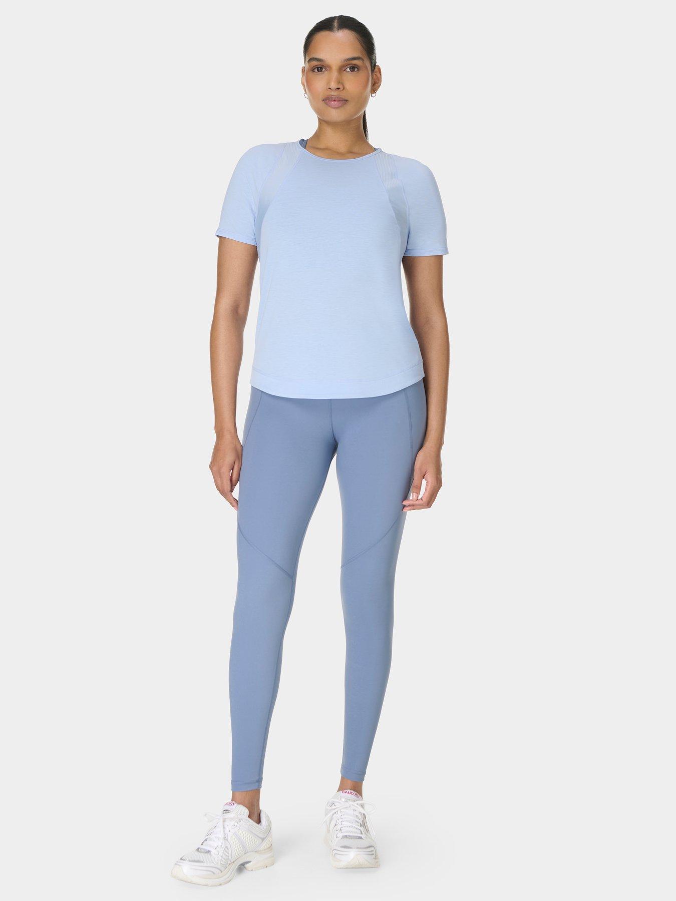 Image 2 of 3 of Sweaty Betty Womens Training Power 7/8 Workout Leggings - Luxe Blue