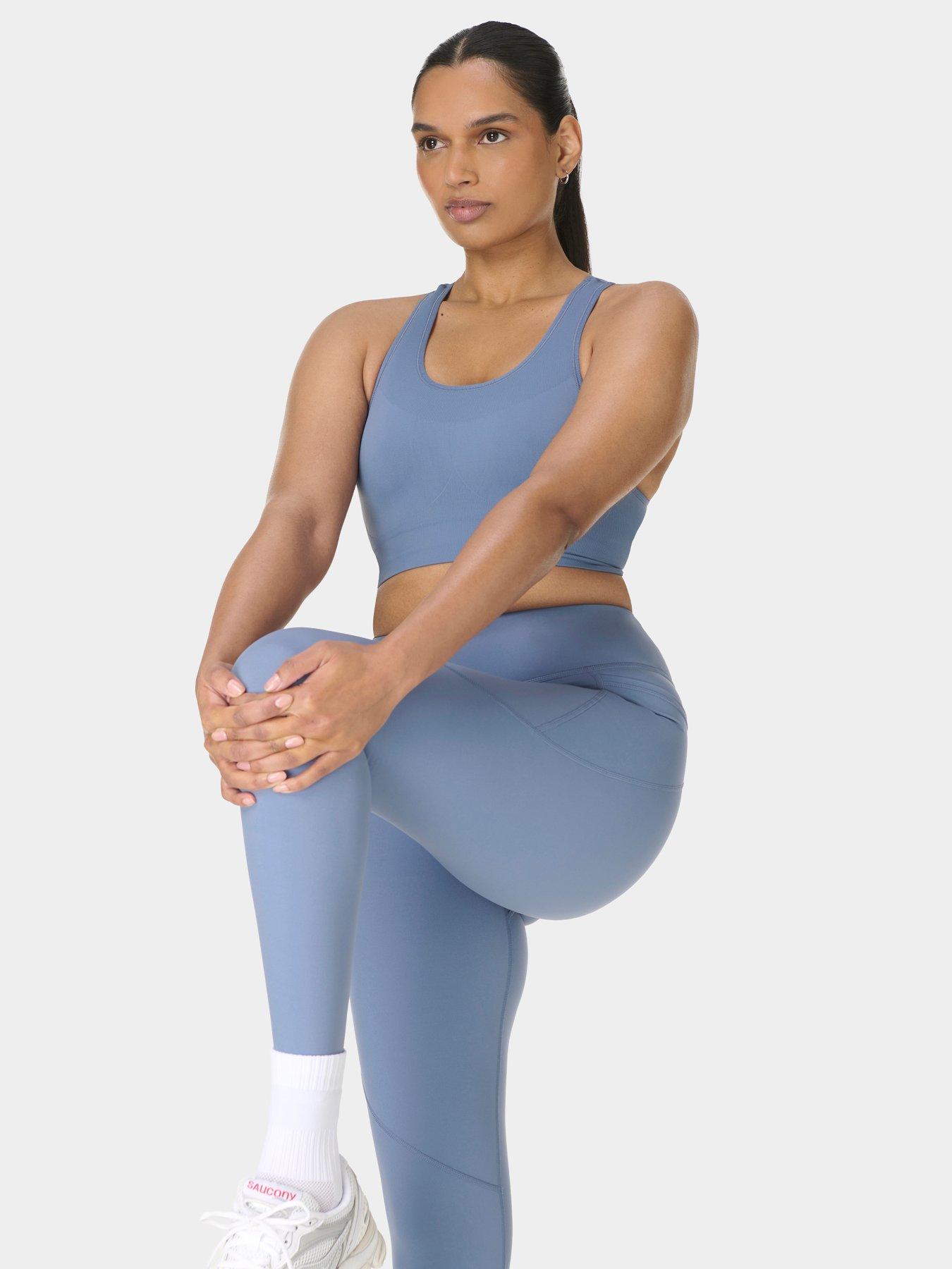 Image 3 of 3 of Sweaty Betty Womens Training Power 7/8 Workout Leggings - Luxe Blue