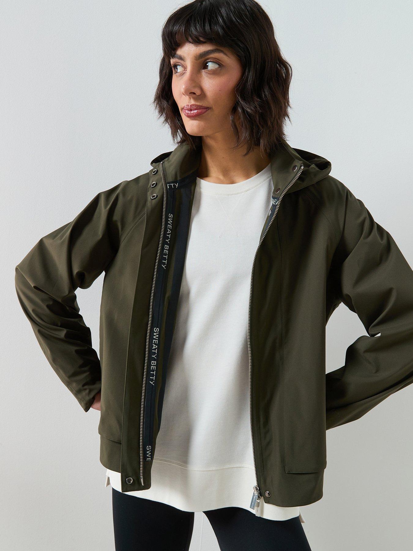sweaty-betty-womens-training-motion-waterproof-cropped-parka-jacket-greenfront