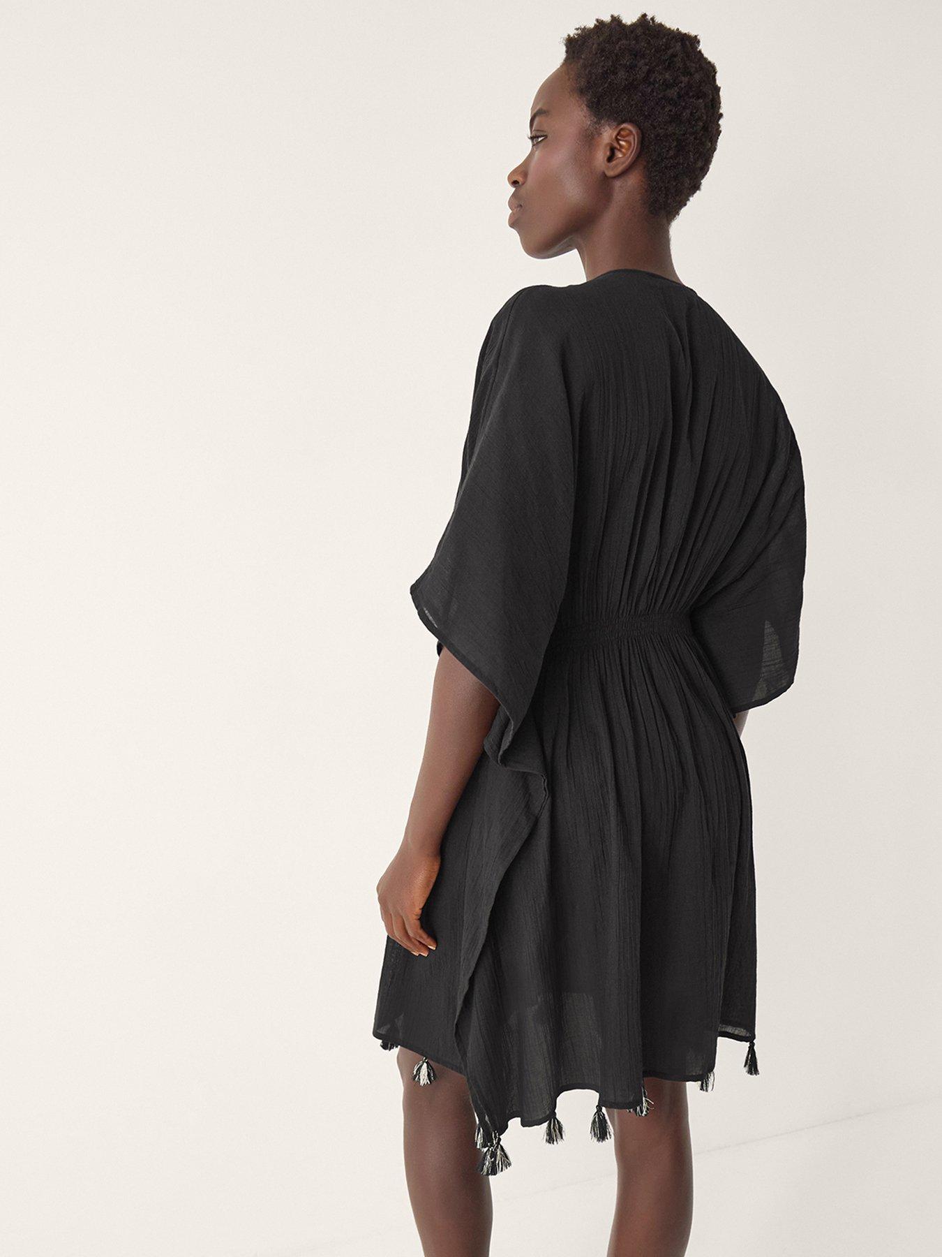 Image 2 of 5 of Monsoon Jada Embellished Mini Kaftan - Black&nbsp;