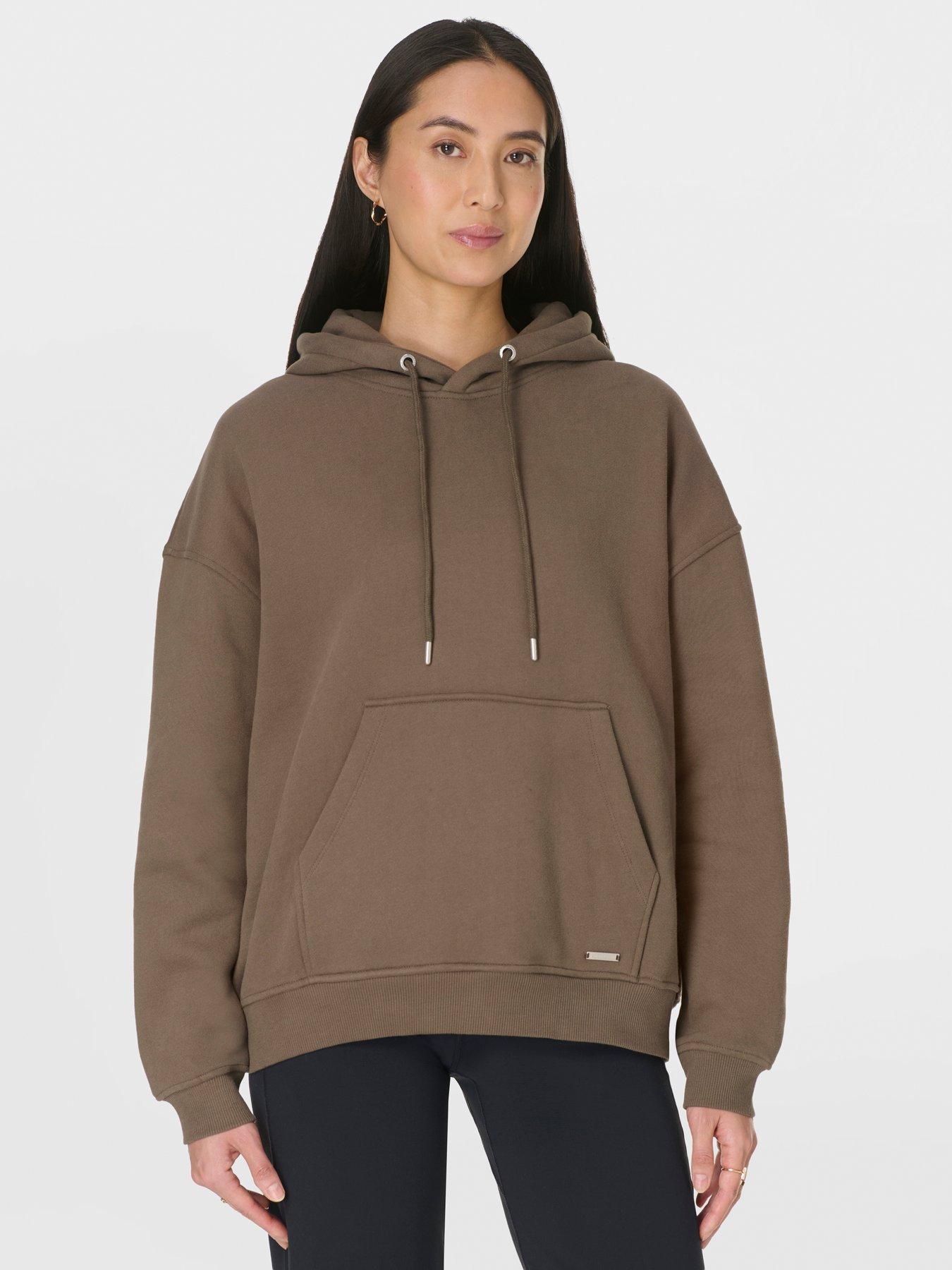 Sweaty Betty Womens Training Premium Brushed Classic Hoody - Brown