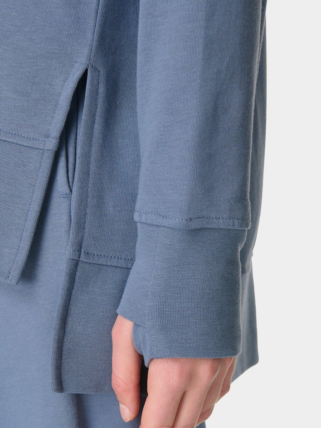 Image 5 of 6 of Sweaty Betty Womens Training After Class Longline Sweatshirt - Luxe Blue