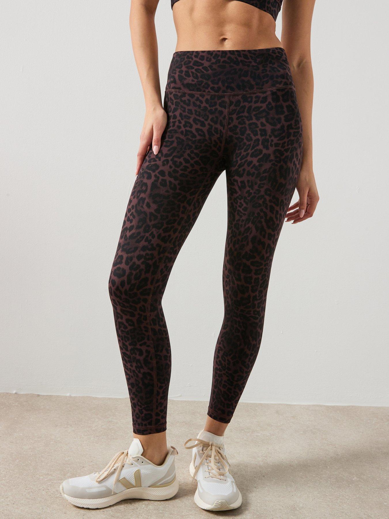 Sweaty Betty Womens Training Ultimate Studio 7/8 Leggings - Brown Animal Print