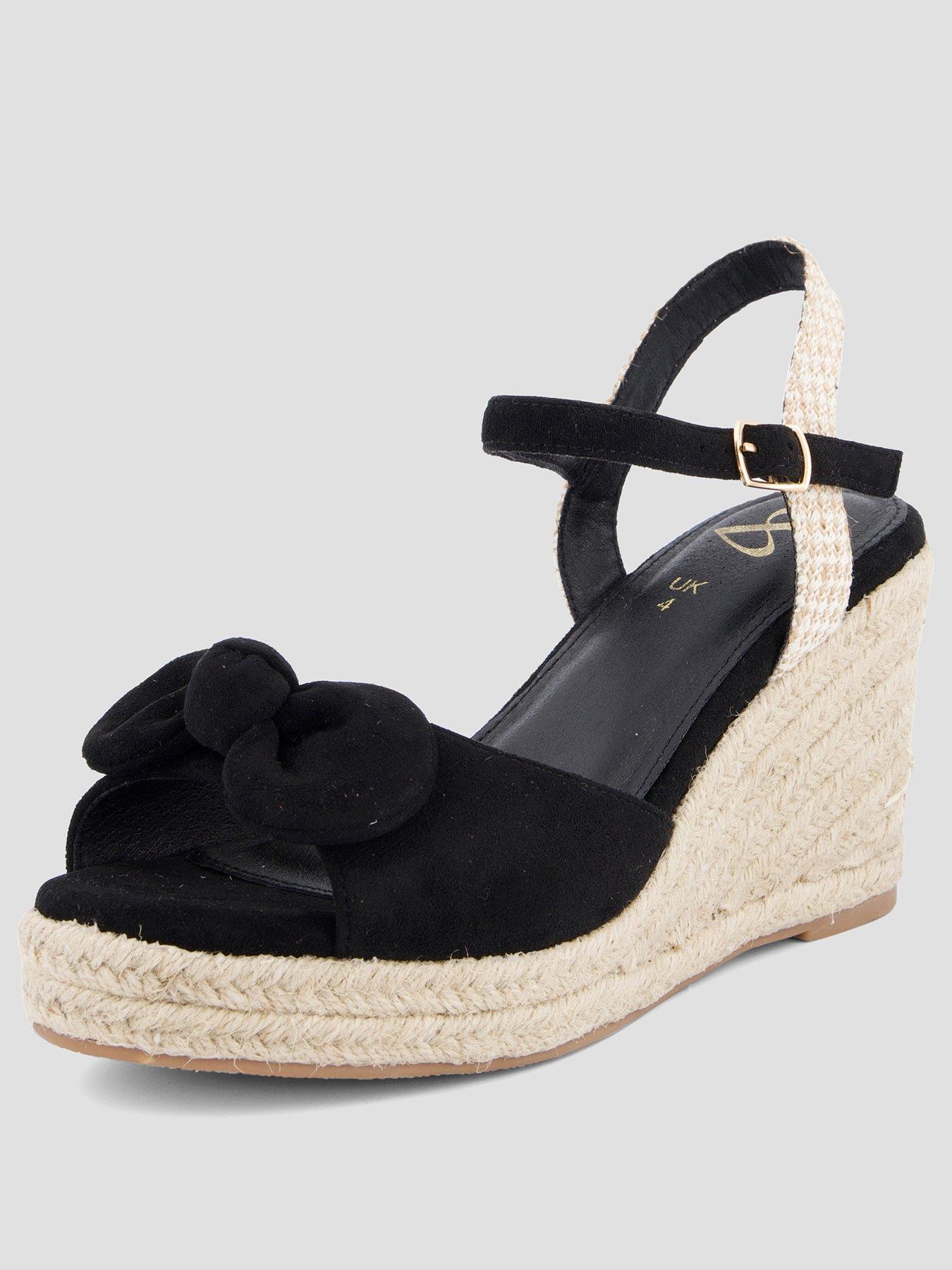 Image 2 of 6 of The Very Collection Extra Wide Wedge Sandal - Black