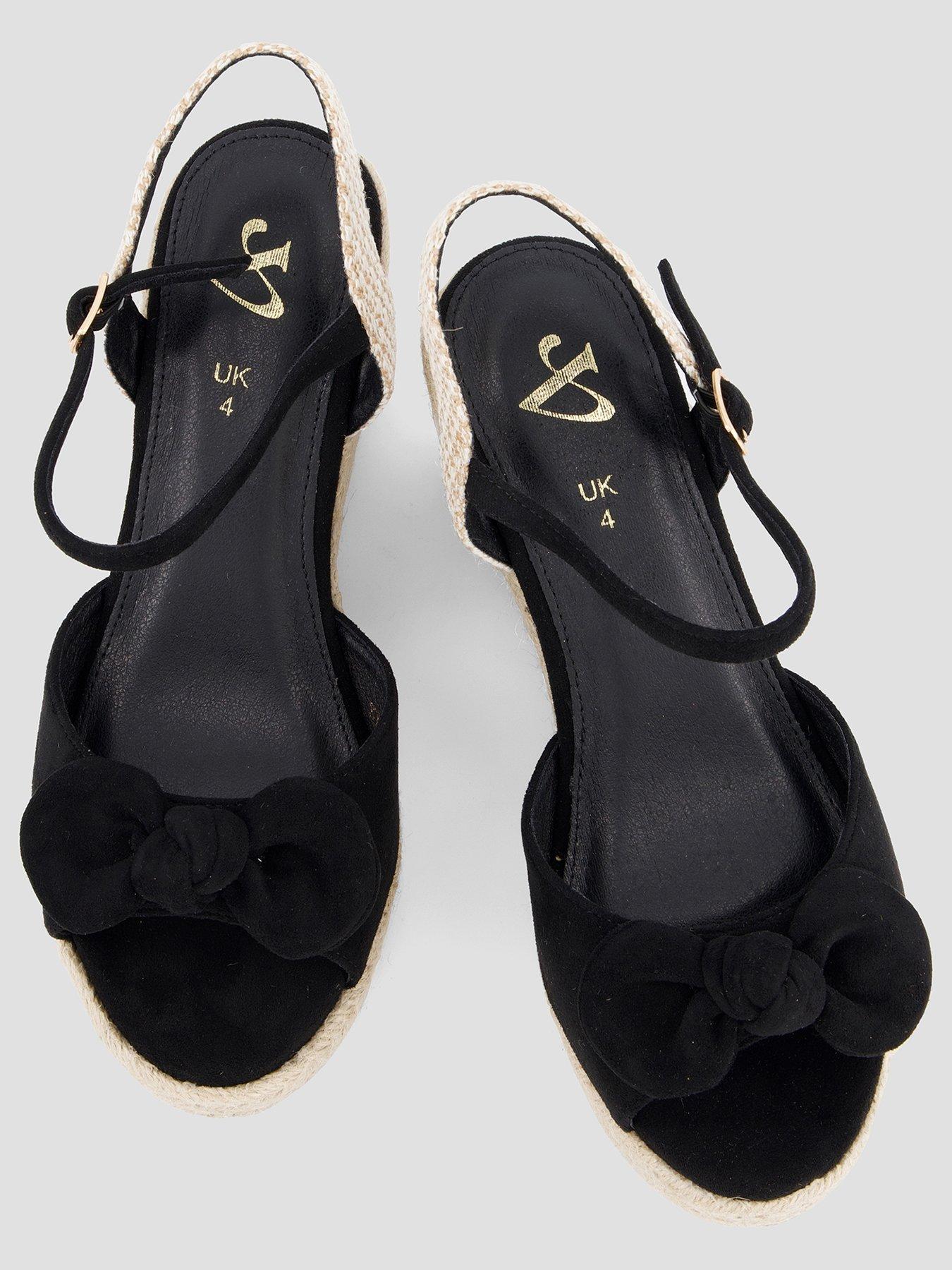Image 3 of 6 of The Very Collection Extra Wide Wedge Sandal - Black