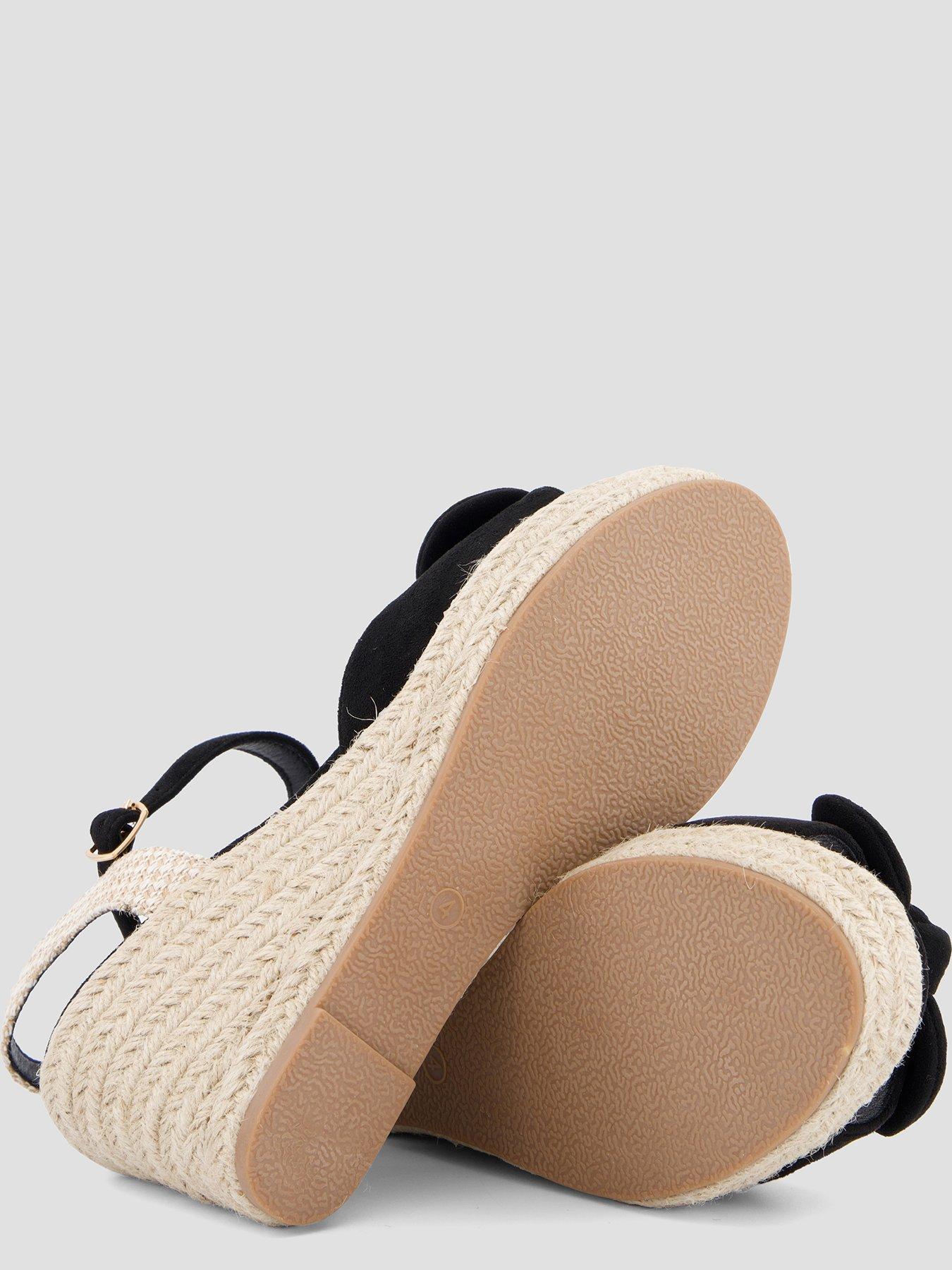 Image 4 of 6 of The Very Collection Extra Wide Wedge Sandal - Black