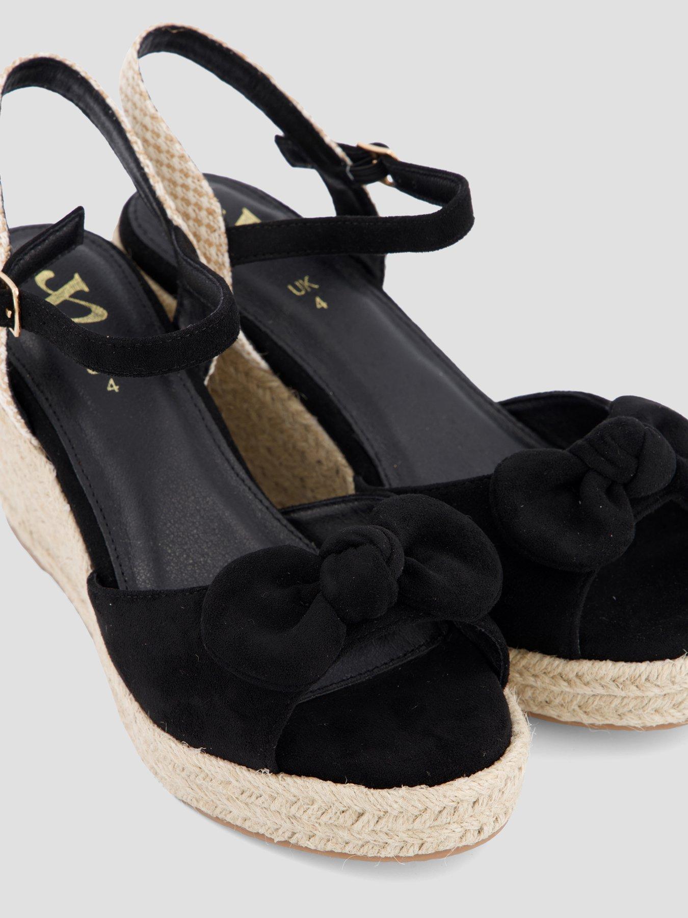 Image 5 of 6 of The Very Collection Extra Wide Wedge Sandal - Black