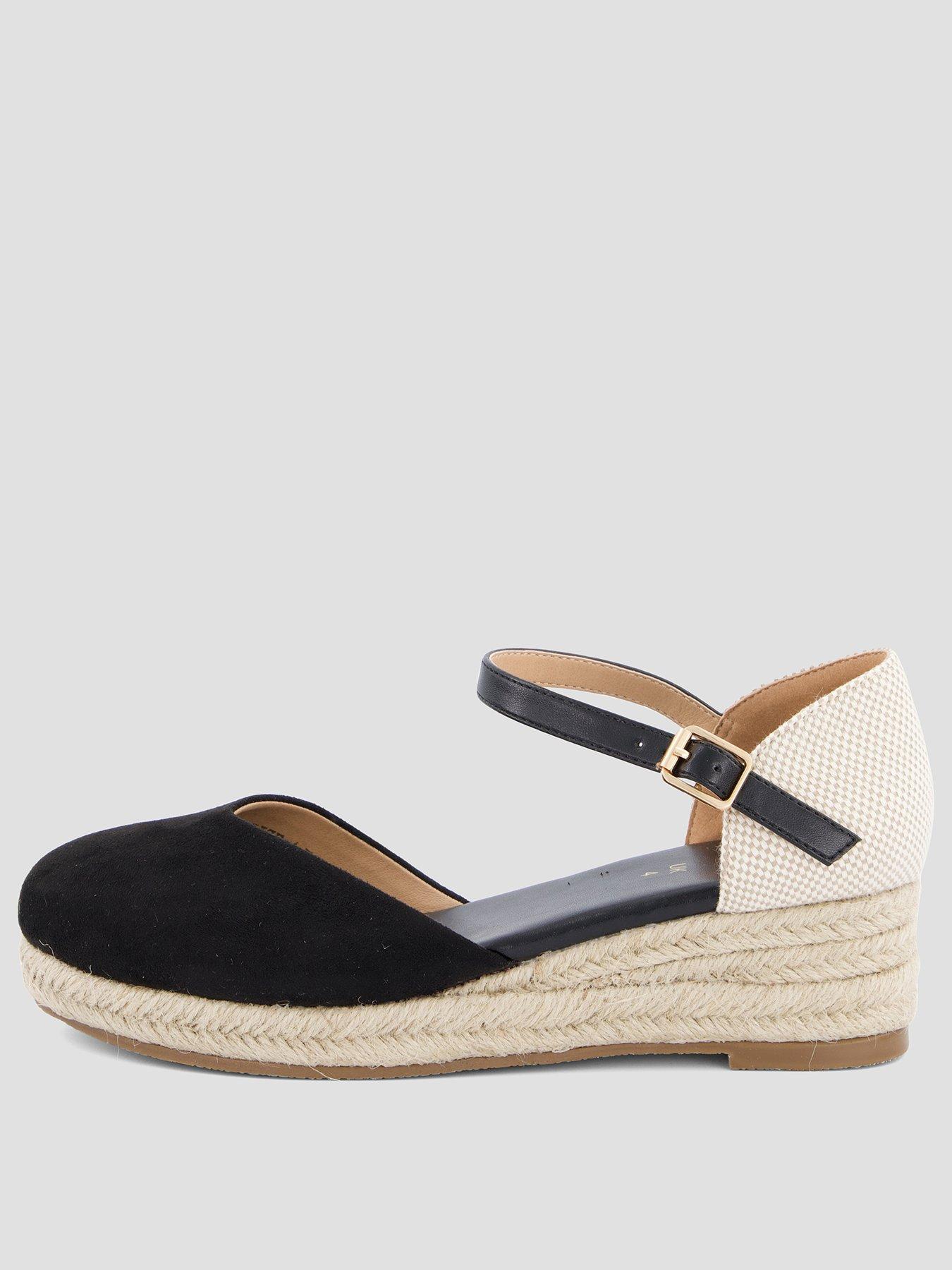 Image 2 of 7 of The Very Collection Low Wedge Closed Toe Shoe - Black