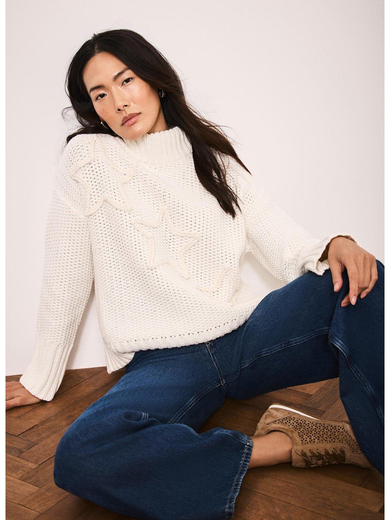 mint-velvet-ivory-star-stitch-jumper-whitefront