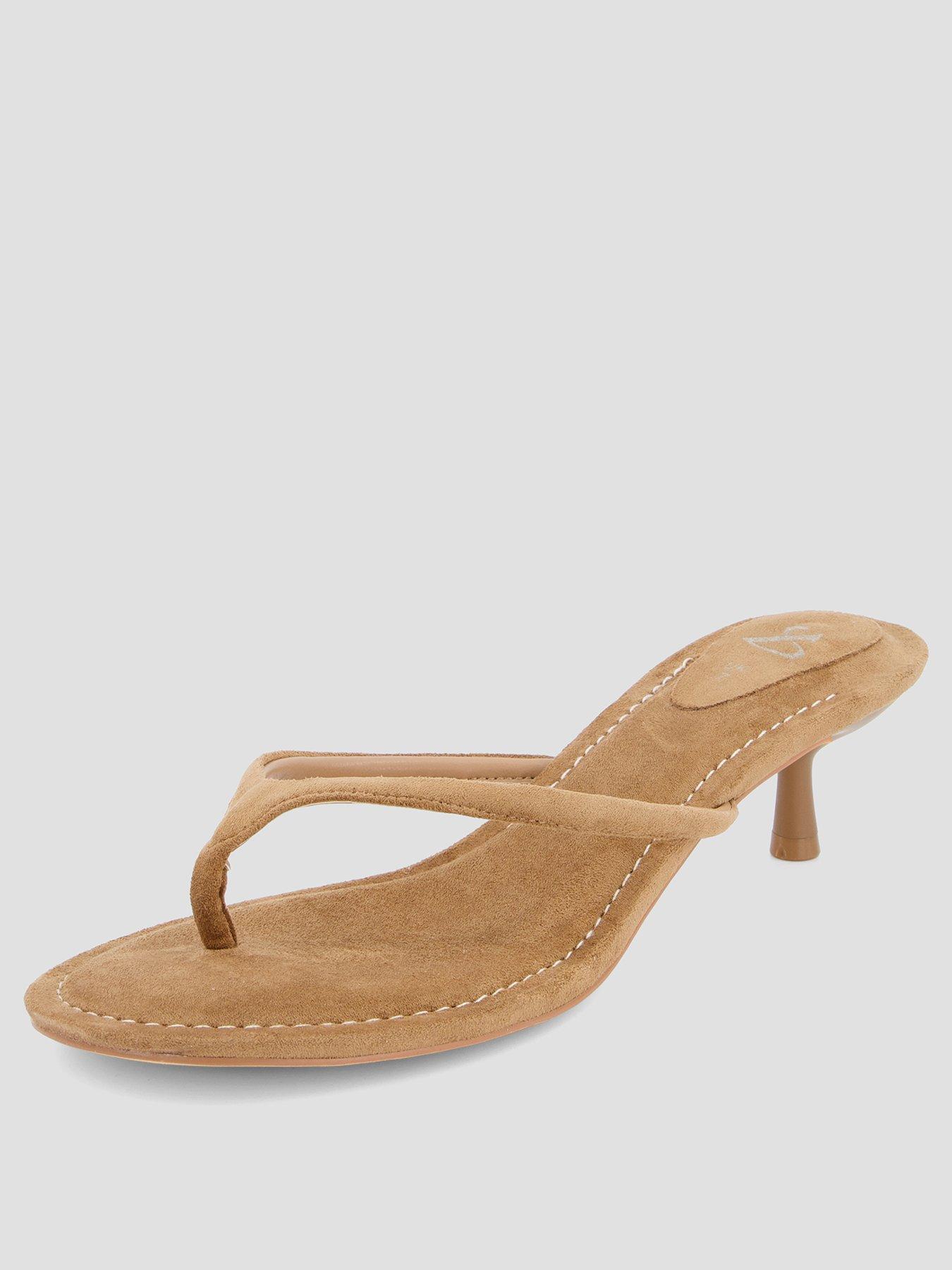 Image 2 of 7 of The Very Collection Thong Kitten Heel Sandal