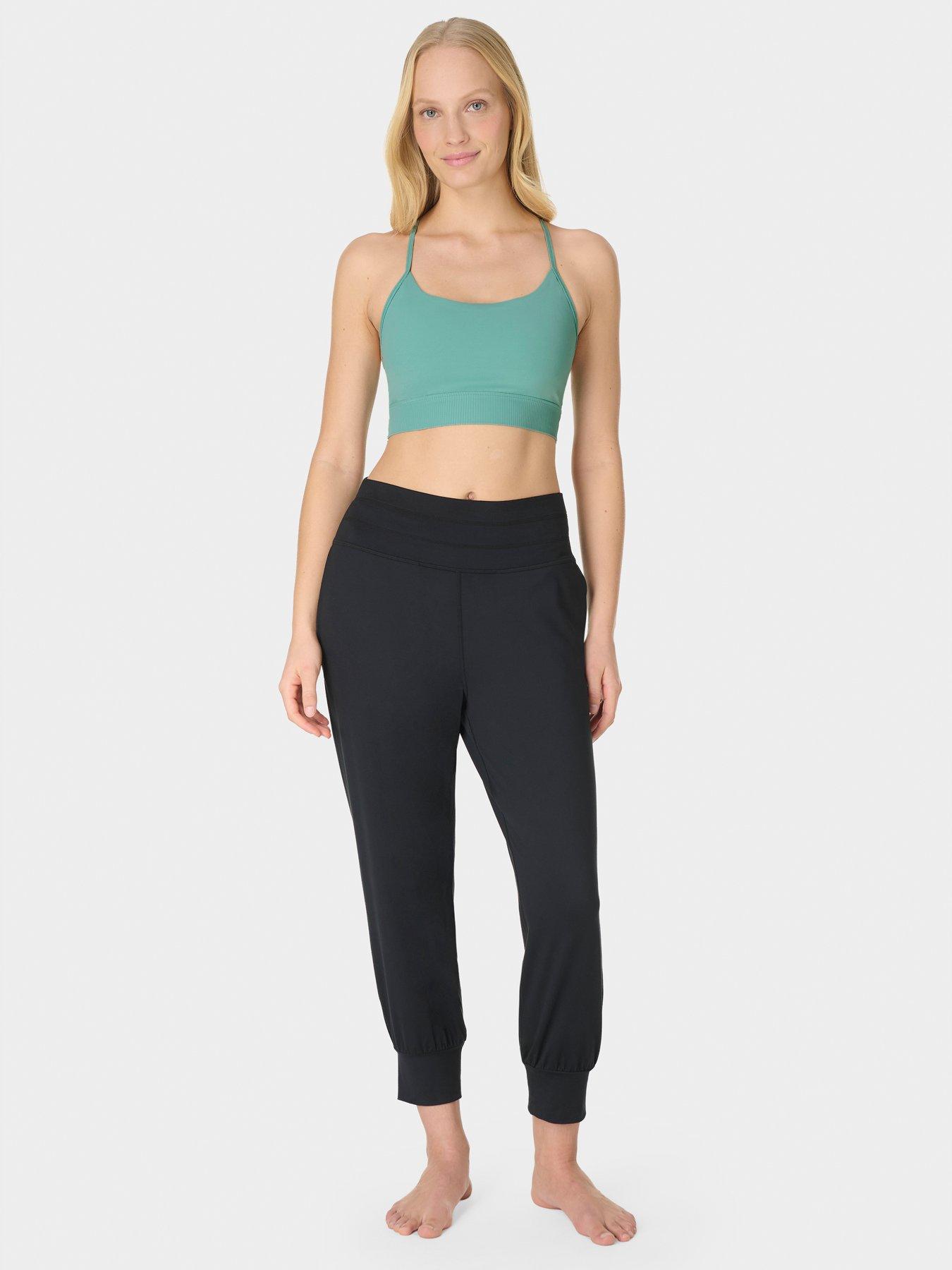 Image 3 of 7 of Sweaty Betty Womens Training Ultimate Studio Ribbed Sports Bra - Green