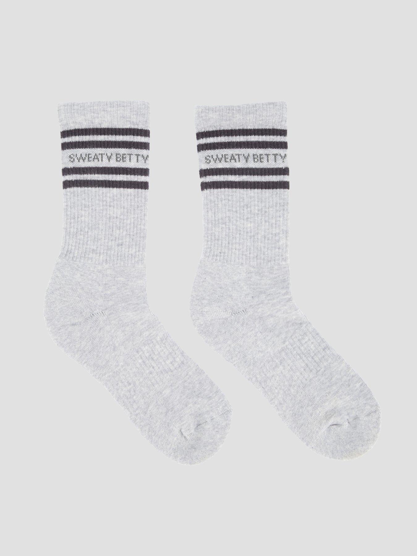 Image 2 of 5 of Sweaty Betty Womens Training Varsity Slogan Socks - Grey