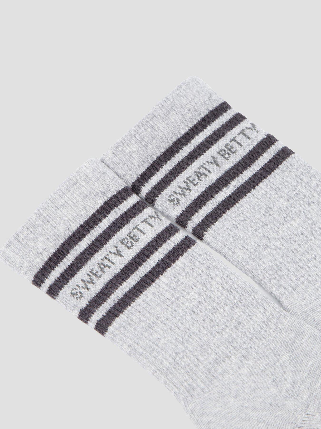 Image 3 of 5 of Sweaty Betty Womens Training Varsity Slogan Socks - Grey