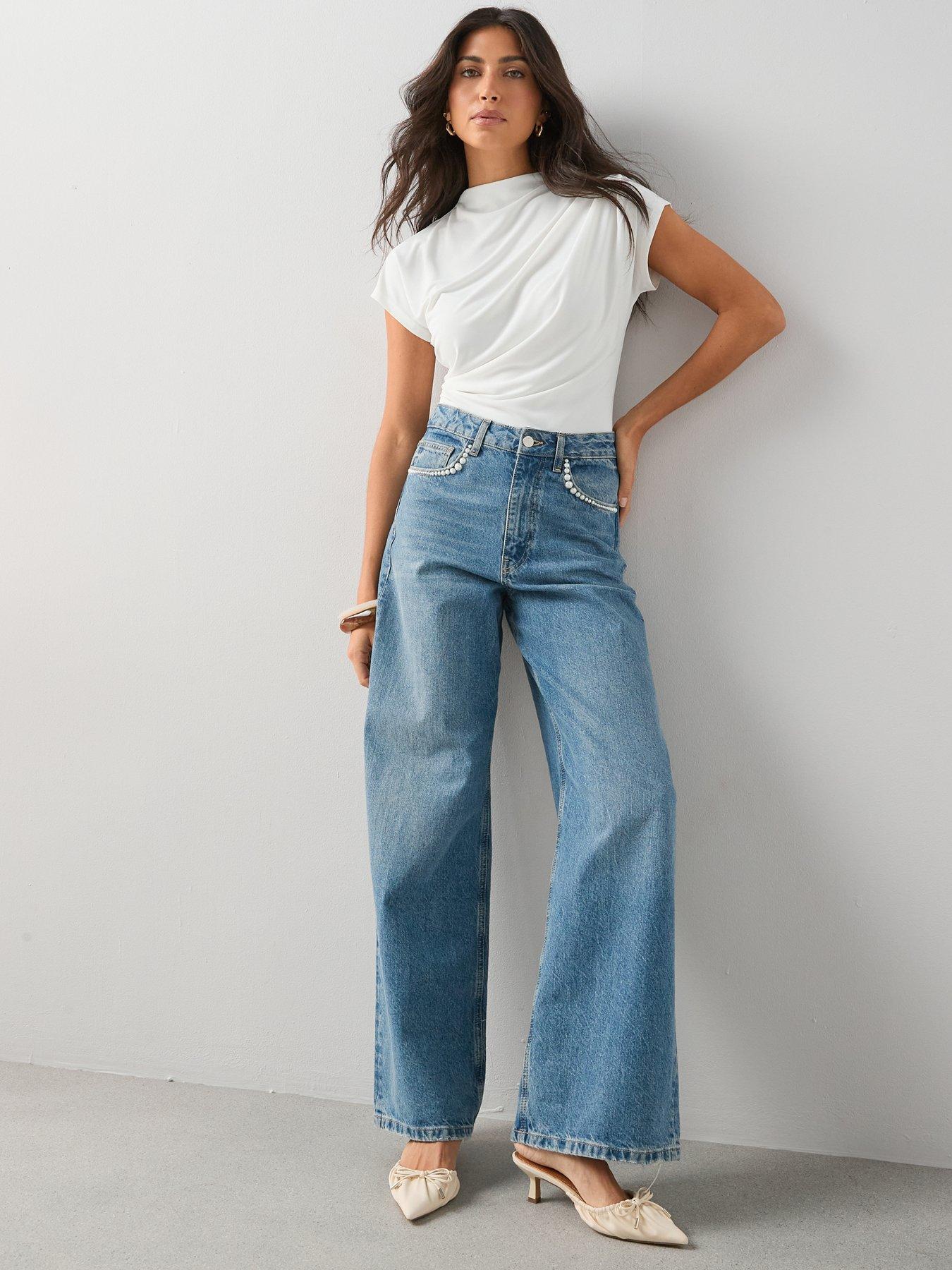 Image 3 of 6 of The Very Collection Draped Grown On Sleeve Top - Cream
