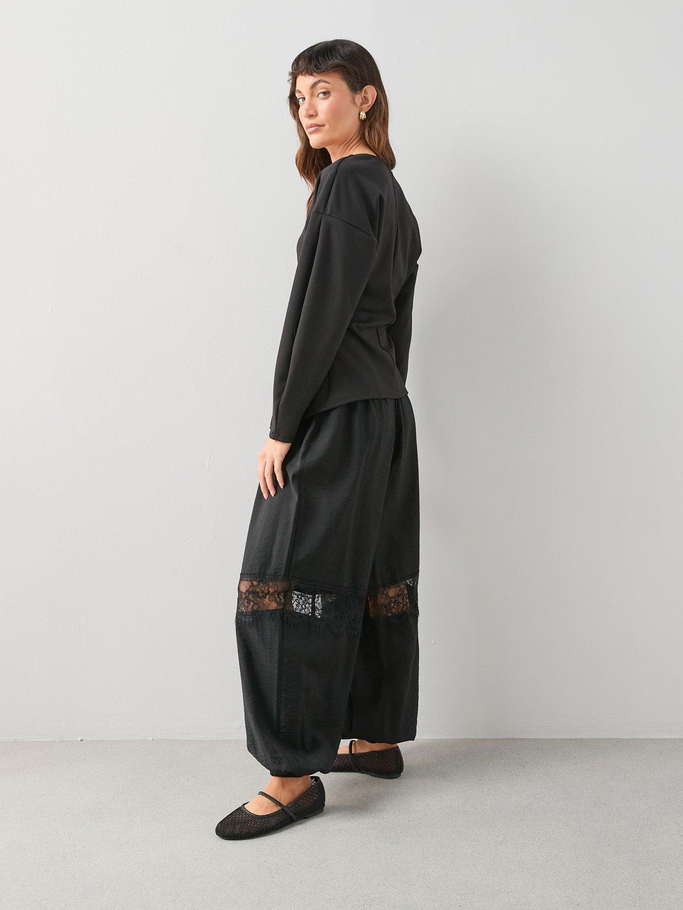 Image 6 of 6 of The Very Collection Button Up Volume Sleeve Top - Black