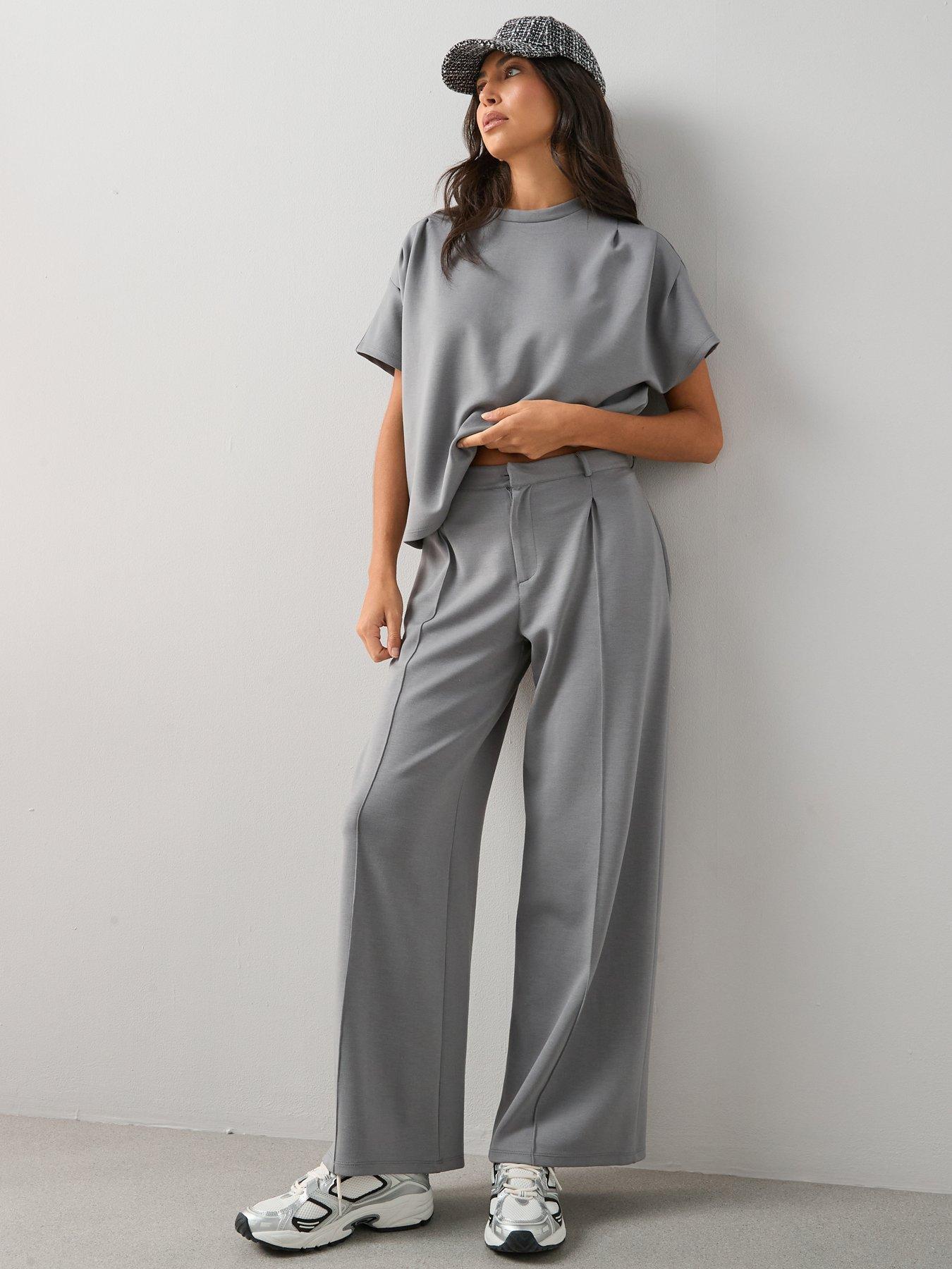 the-very-collection-wide-leg-smart-joggers-co-ord-greyfront