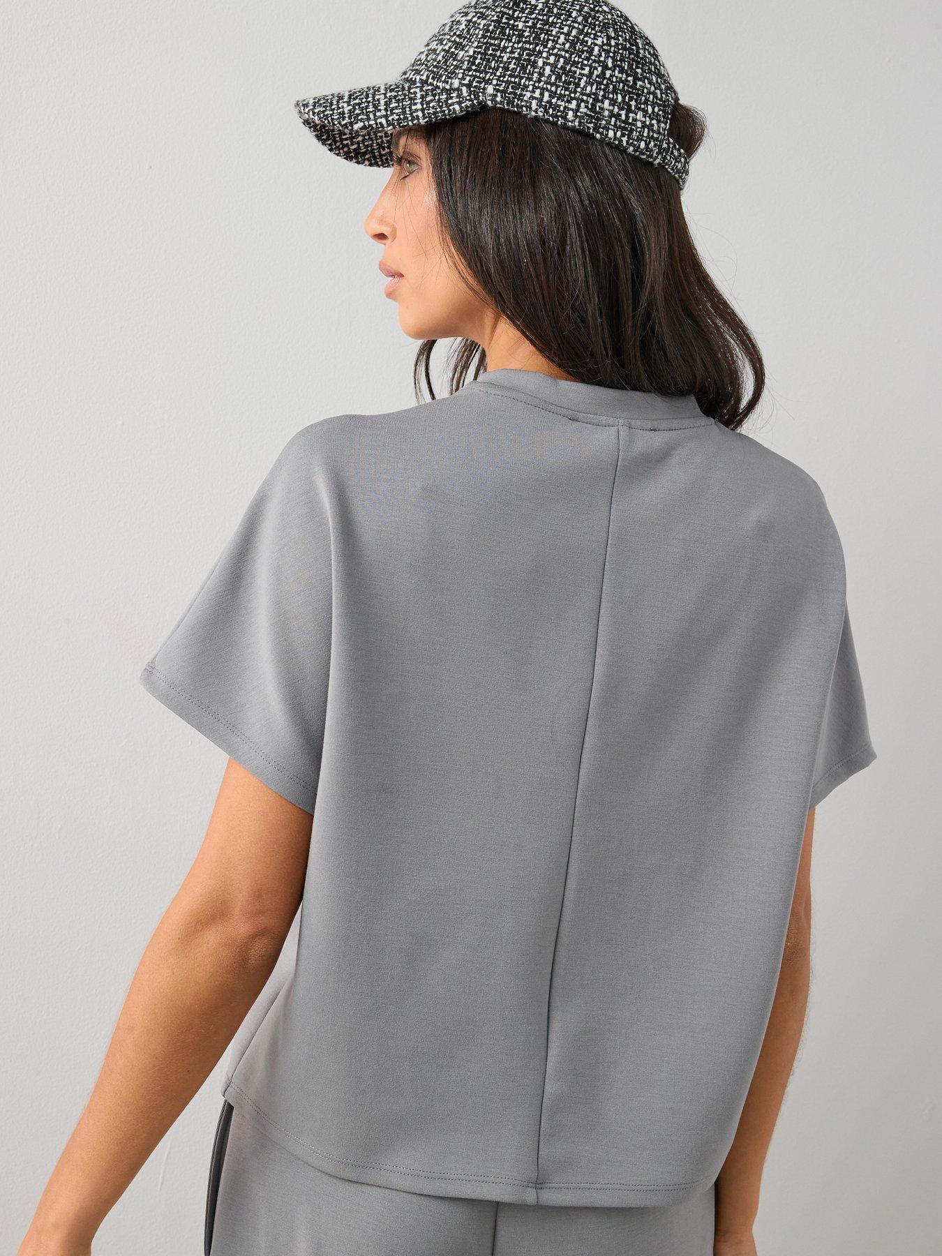 Image 2 of 6 of The Very Collection Oversized T-Shirt Co-Ord - Grey