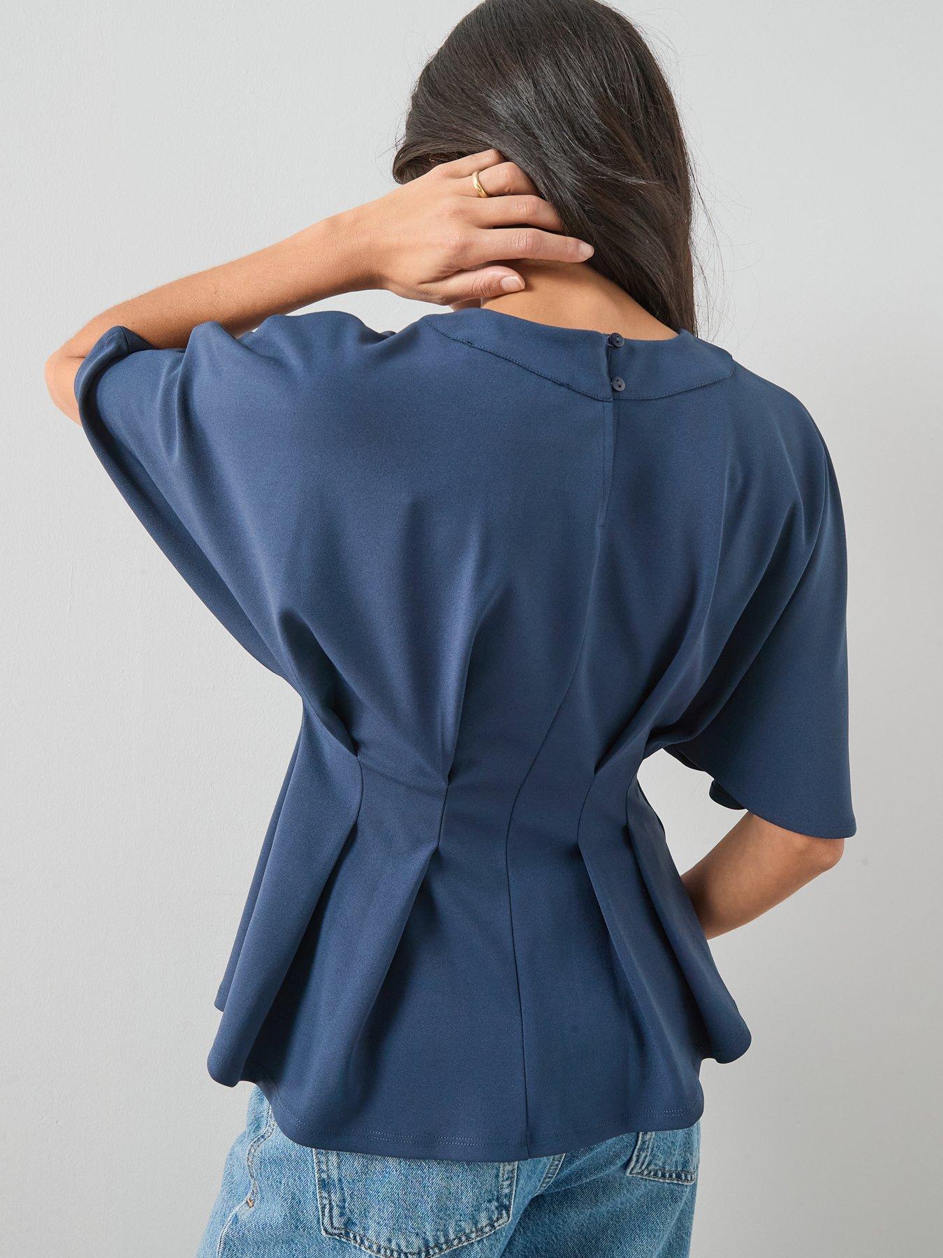 the-very-collection-pleat-detail-top-navystillFront