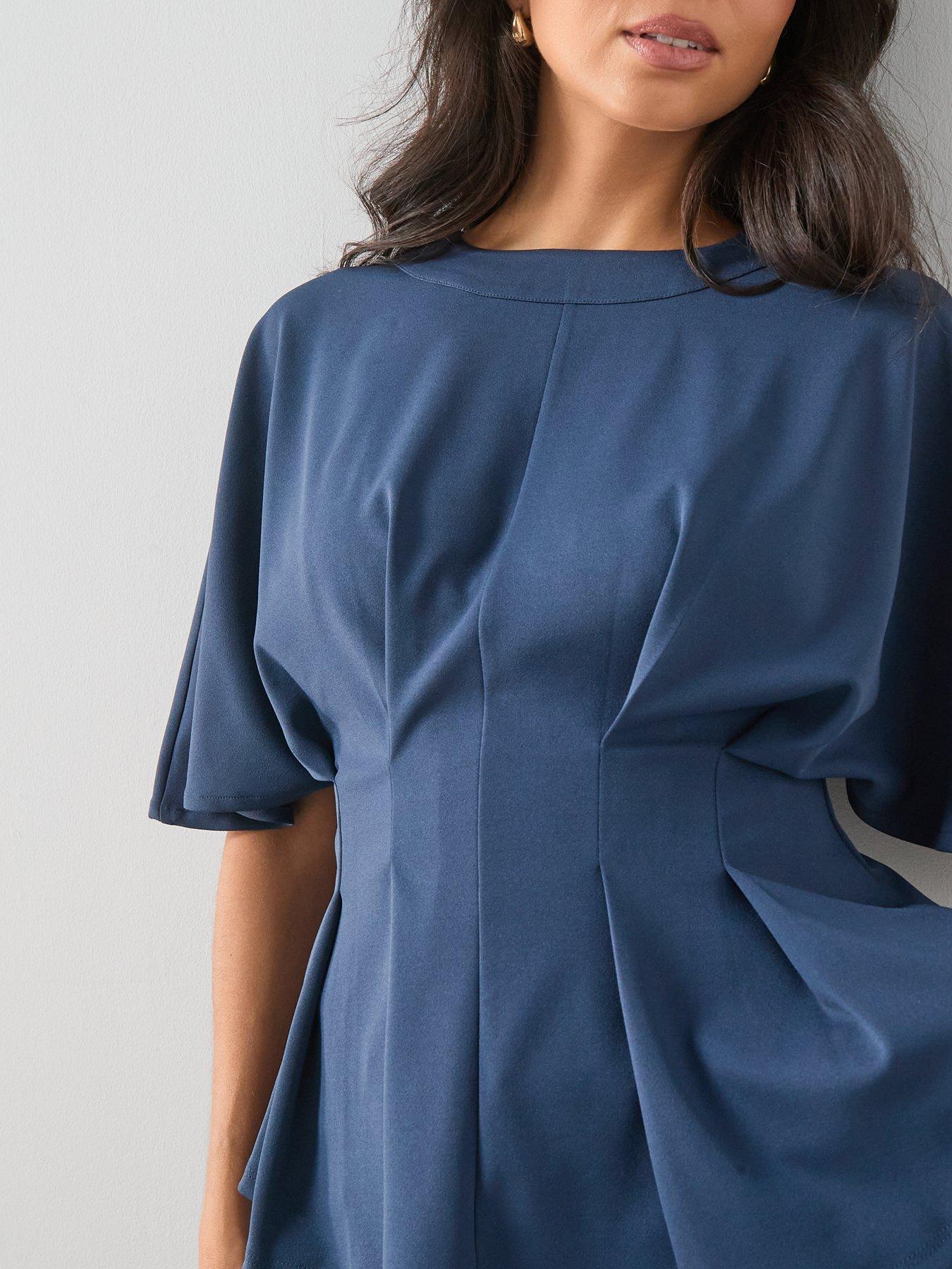 the-very-collection-pleat-detail-top-navyoutfit