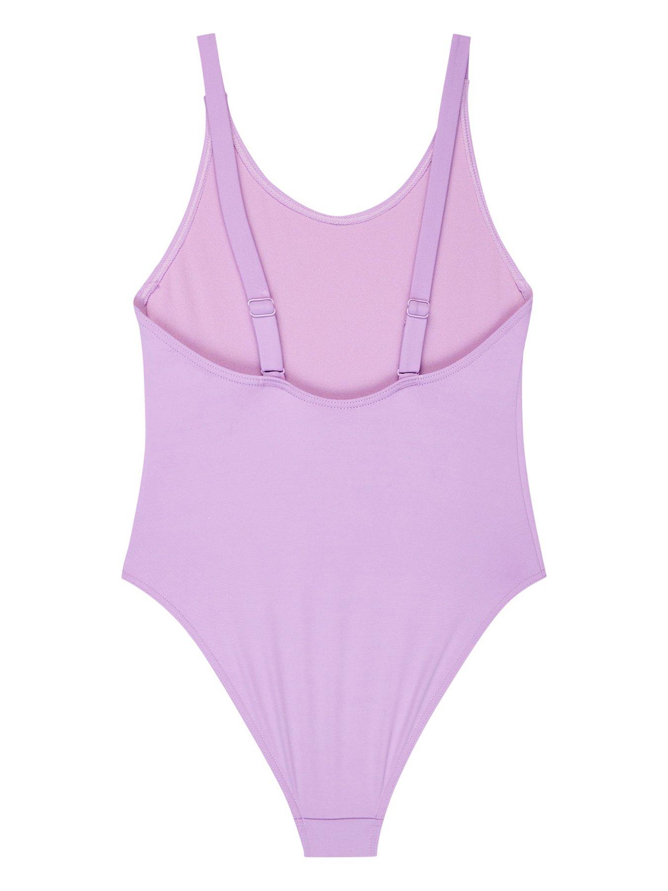 Image 3 of 5 of Roxy Girls Solid Active Swimsuit - Purple