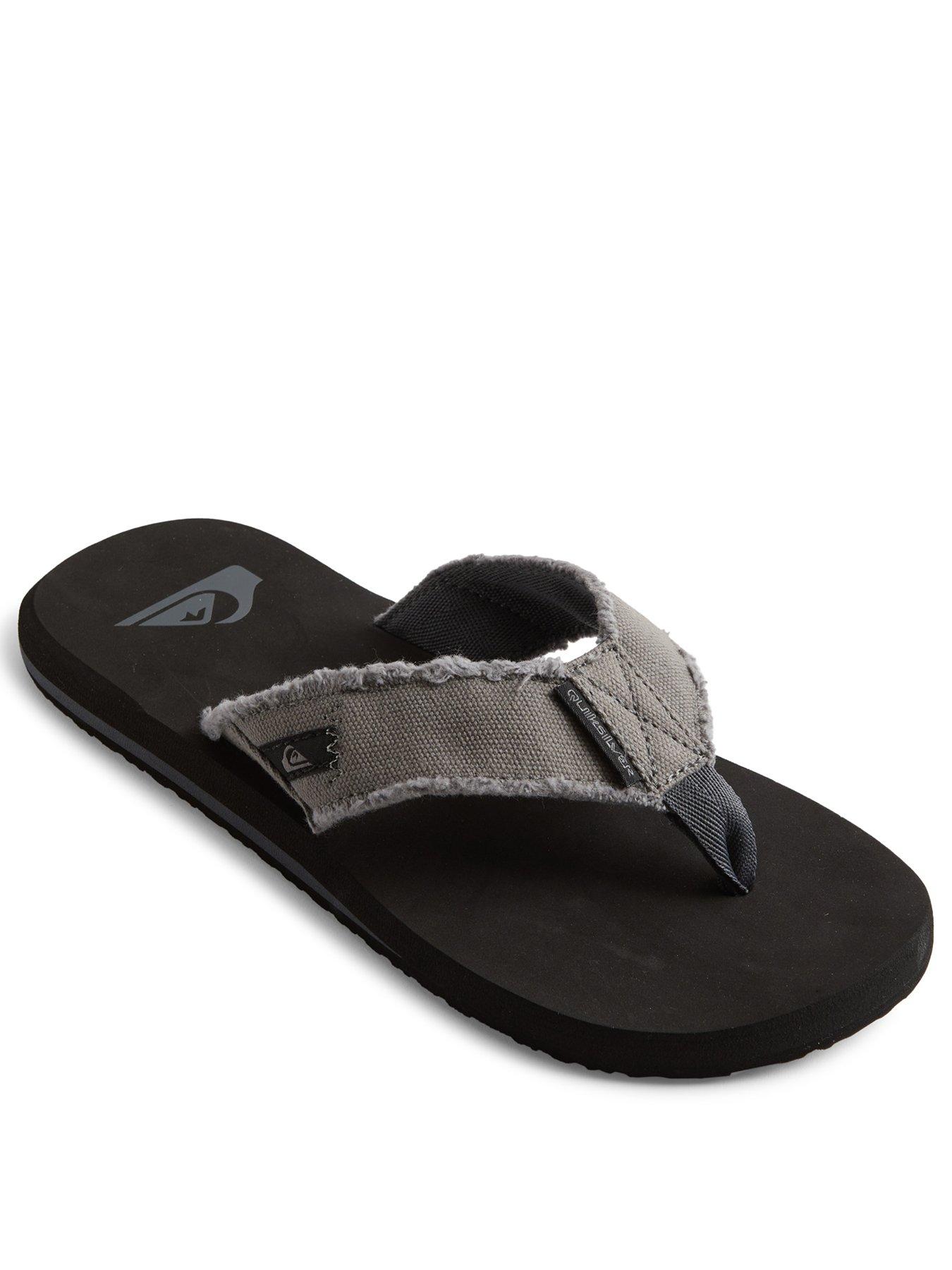 Image 2 of 5 of Quiksilver Mens Monkey Abyss Flip Flops - Grey