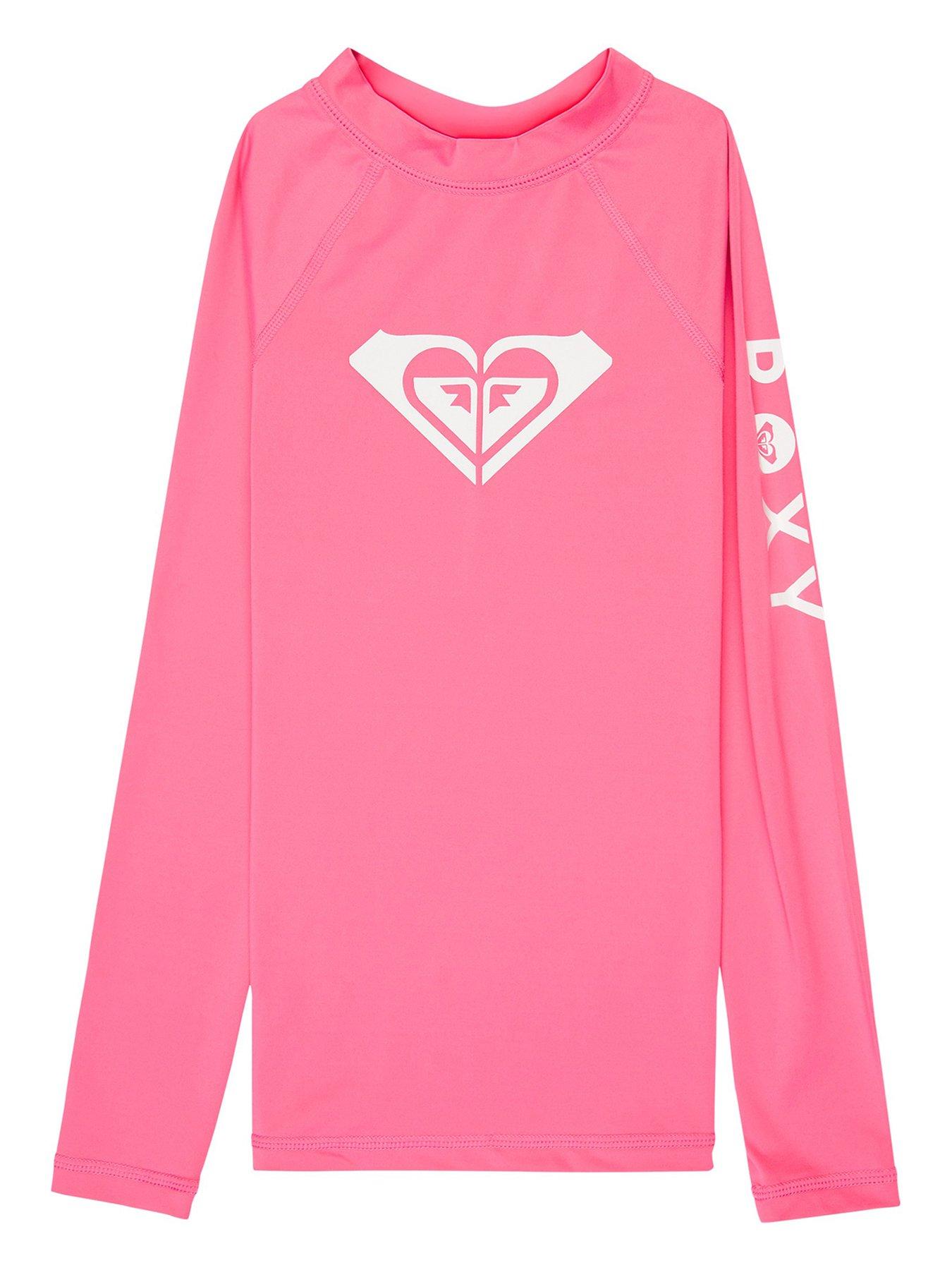 Roxy Girls Whole Hearted Rashguard - Pink