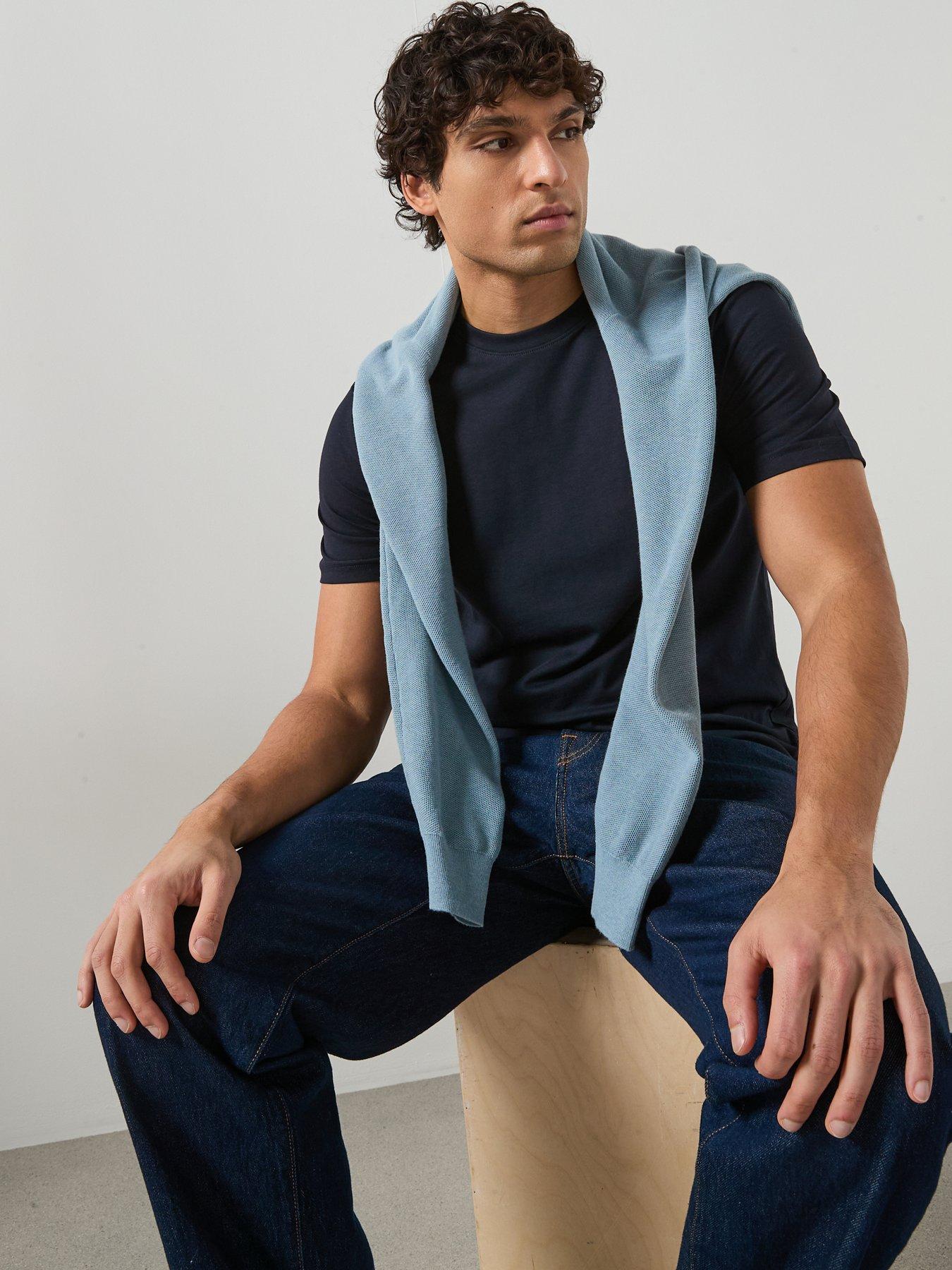 Image 4 of 6 of Mango Cherlo Slim Fit T-Shirt - Navy