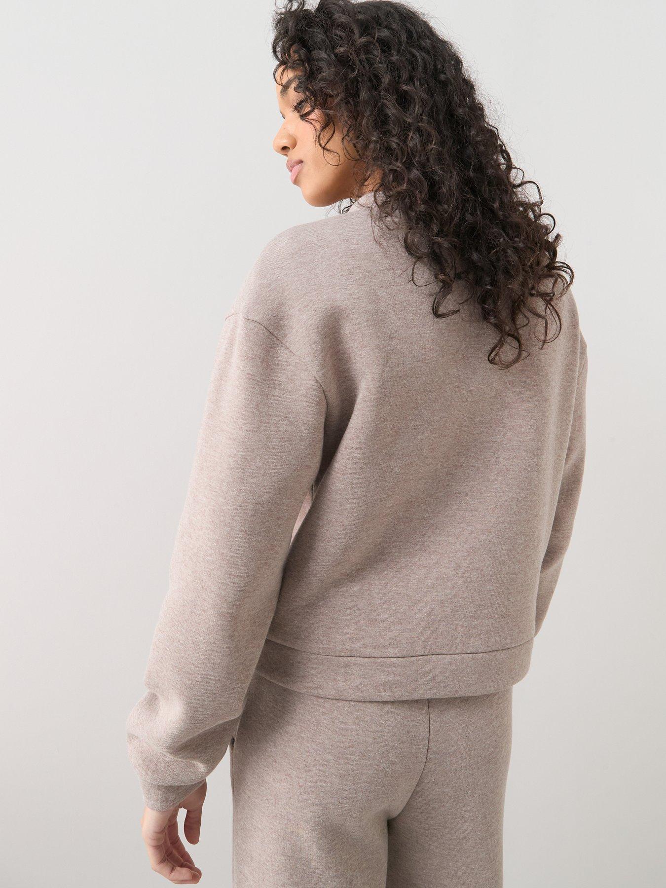 the-very-collection-button-up-sweatshirt-co-ord-oatmealstillFront