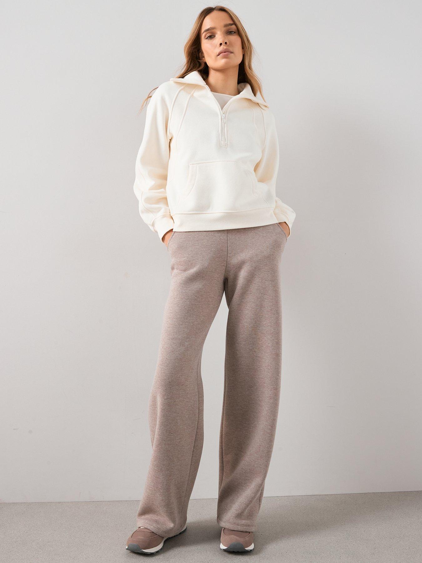 Image 3 of 7 of The Very Collection Wide Leg Joggers - Taupe