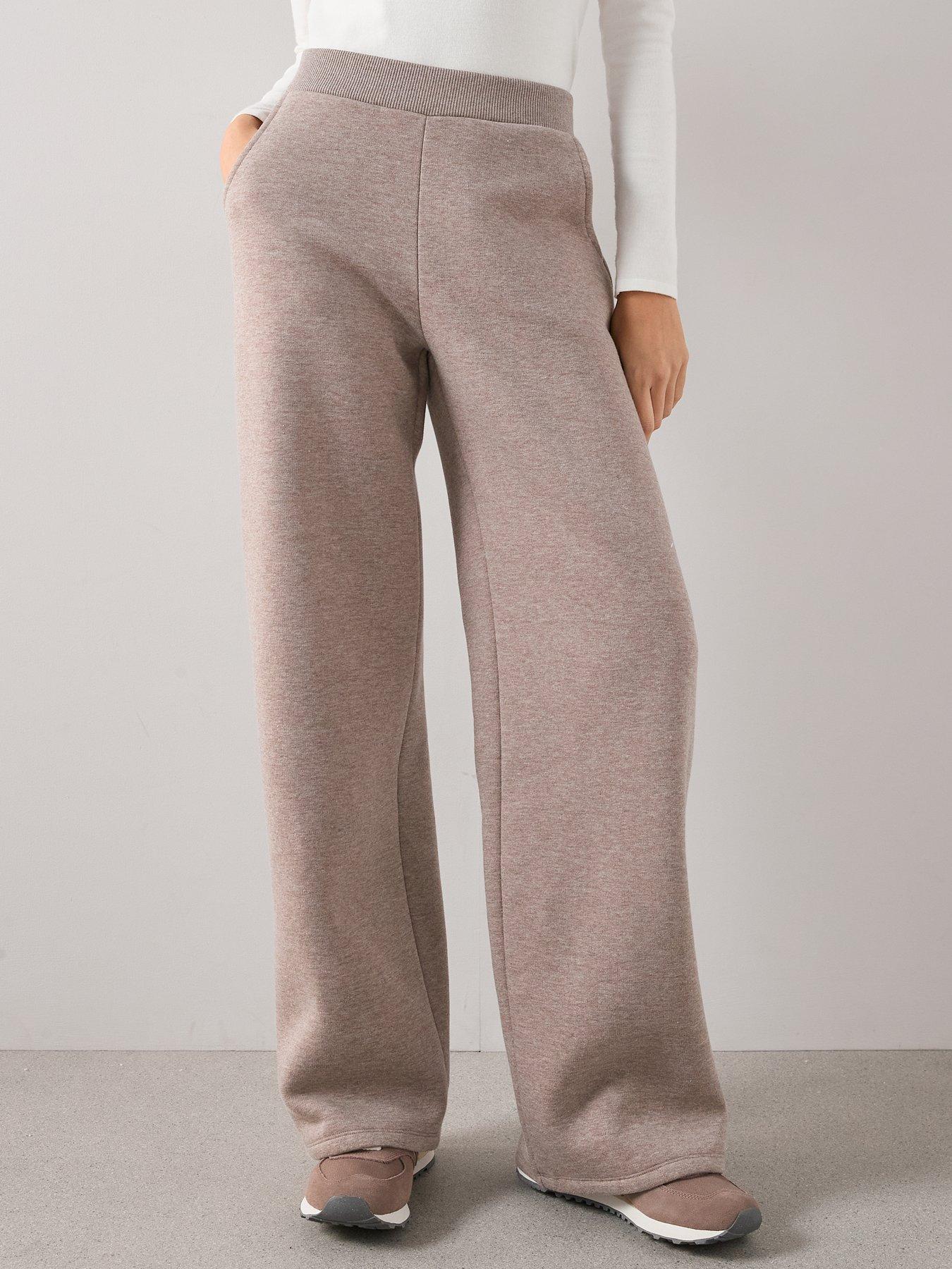 Image 4 of 7 of The Very Collection Wide Leg Joggers - Taupe