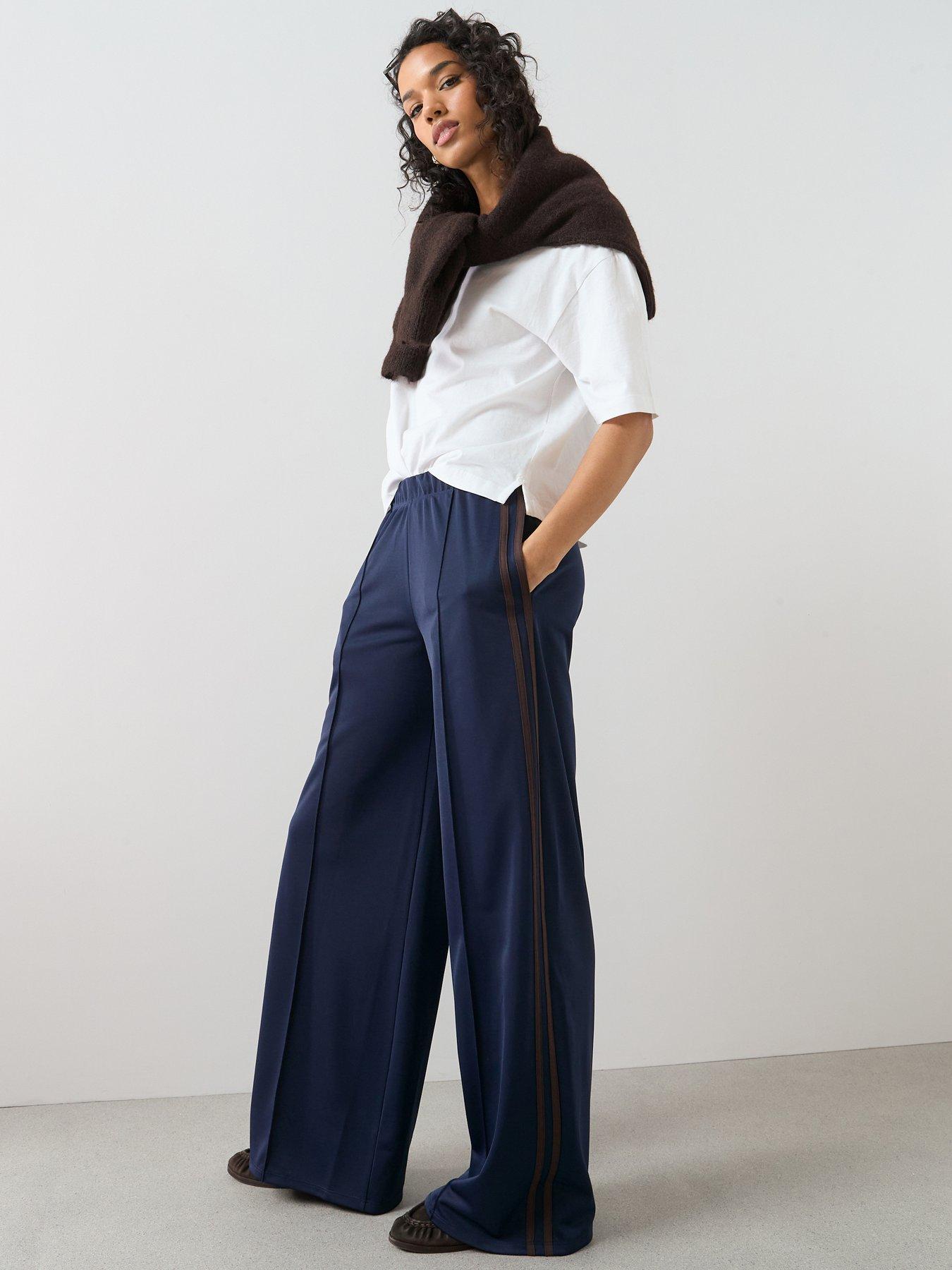 the-very-collection-wide-leg-high-waisted-side-stripe-jogger-navyfront