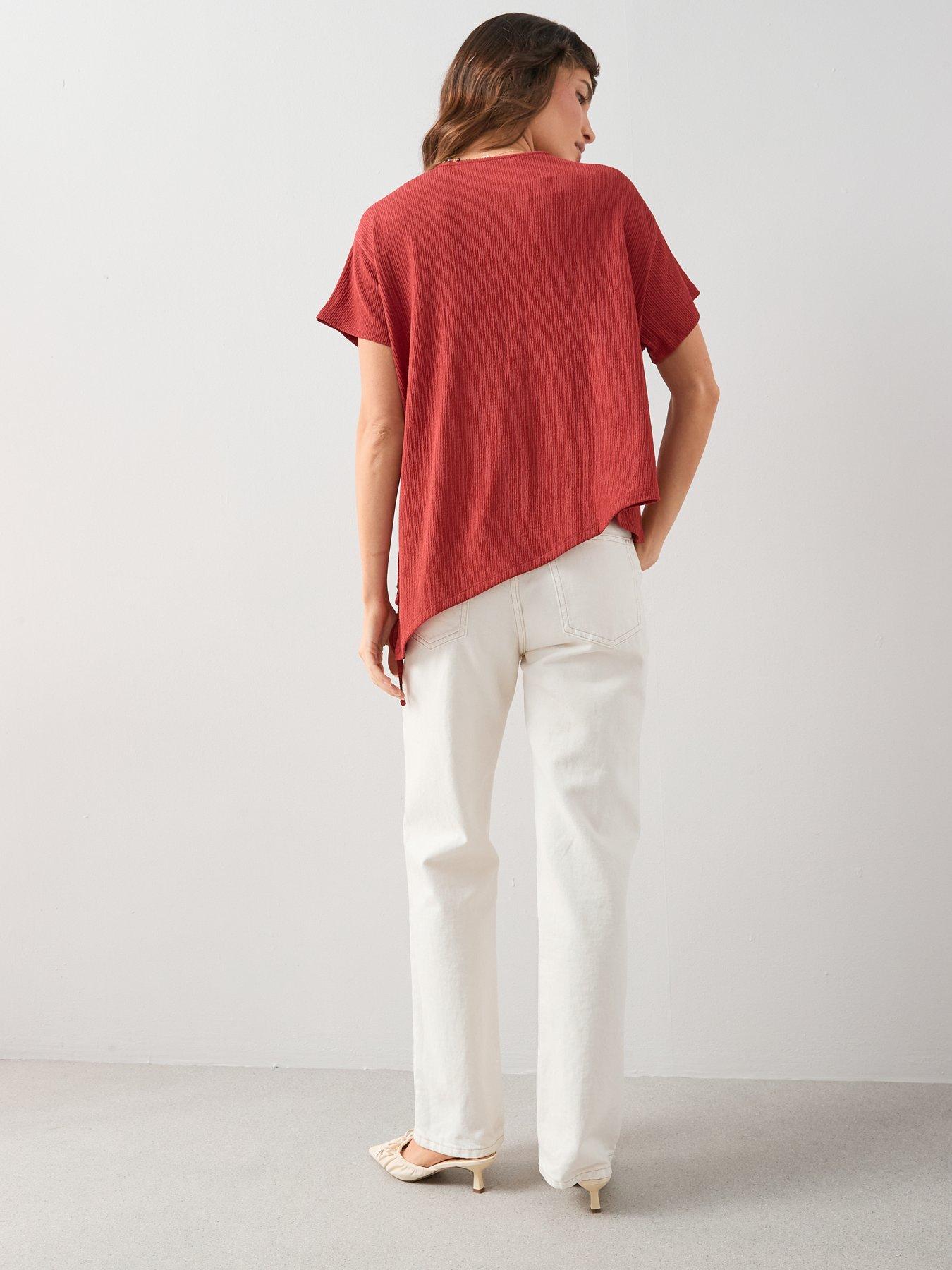 the-very-collection-short-sleeve-ruched-top-reddetail
