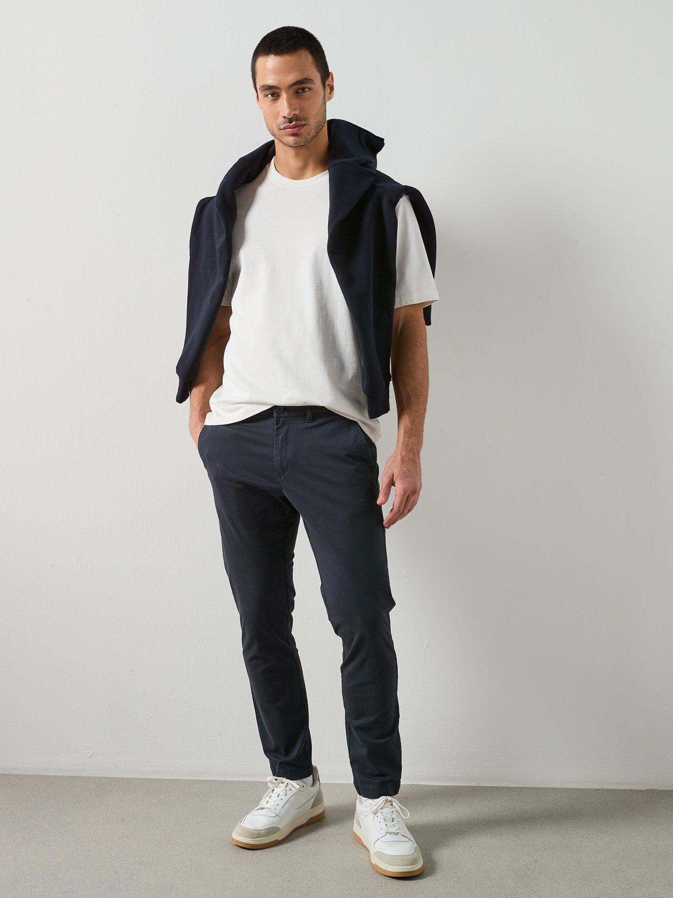 Image 3 of 4 of Mango Prato Trousers - Navy