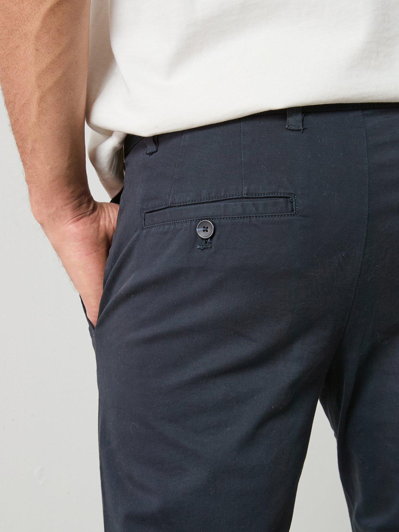 Image 4 of 4 of Mango Prato Trousers - Navy