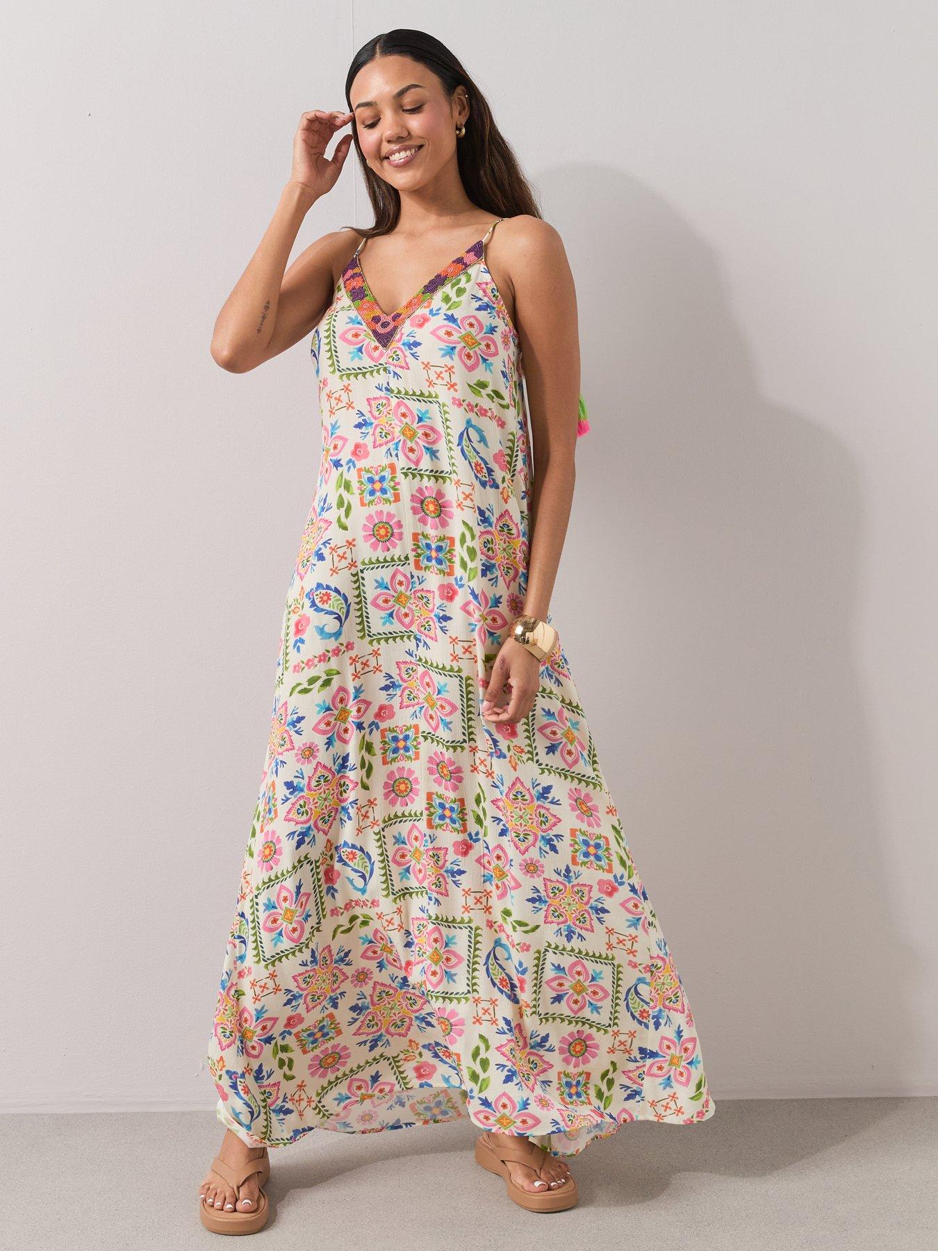 The Very Collection All Over Printed Maxi Beach Dress - Multi