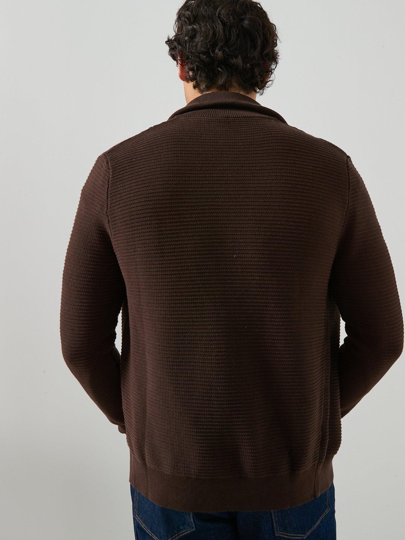 Image 2 of 6 of Mango Salasz Knitted Cardigan - Brown