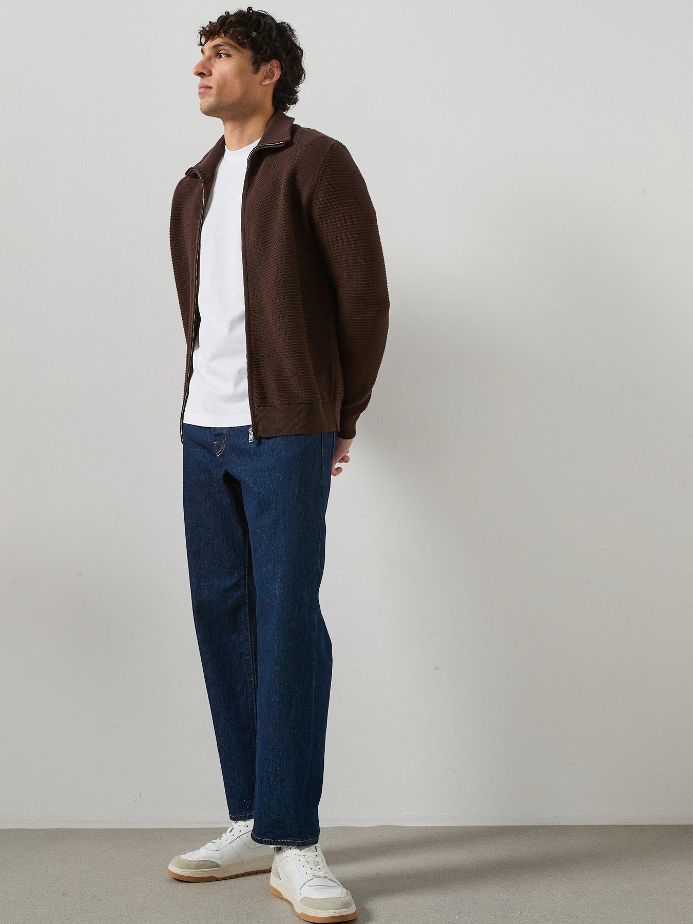 Image 3 of 6 of Mango Salasz Knitted Cardigan - Brown