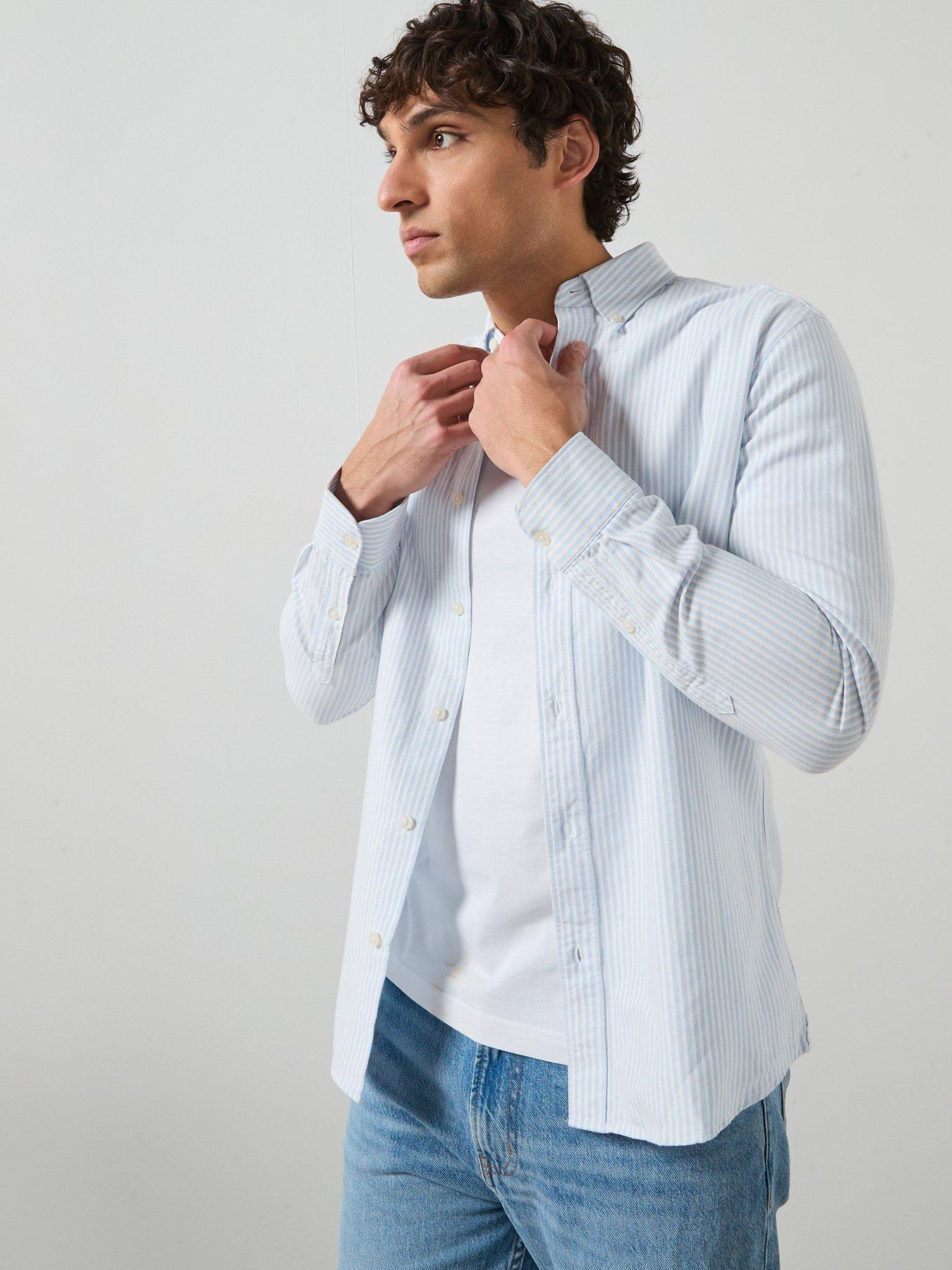 mango-kodak-oxford-shirt-bluefront