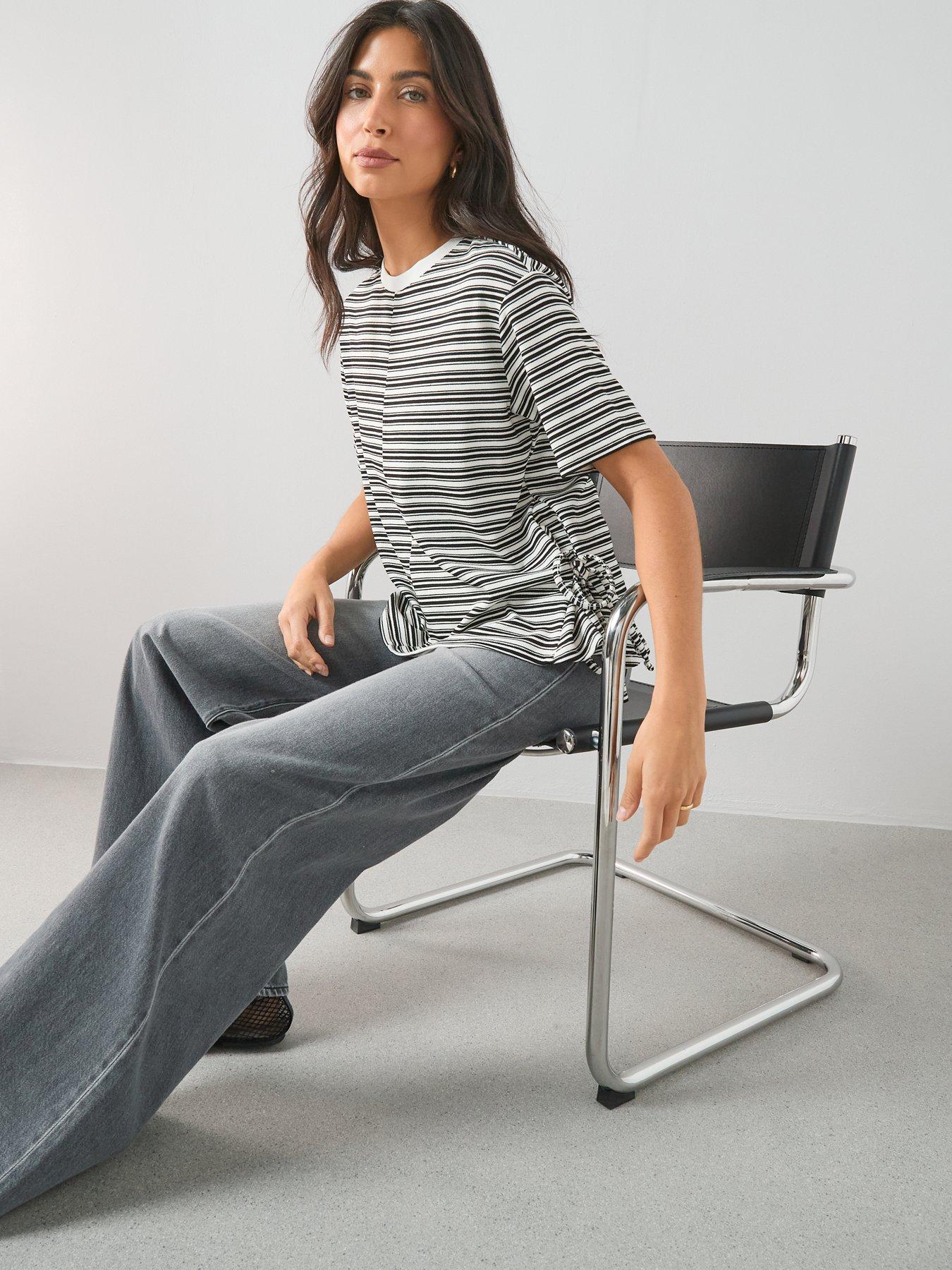 the-very-collection-tie-waist-stripe-t-shirt-multidetail