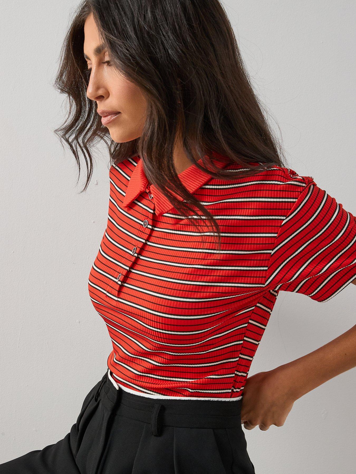 the-very-collection-stripe-collared-topoutfit
