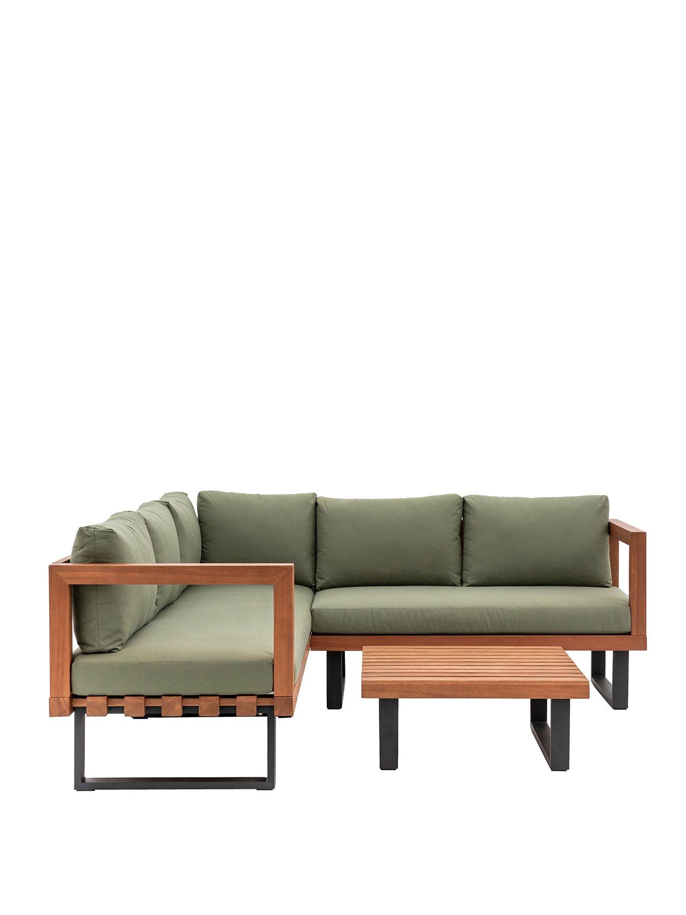 Image 2 of 5 of Gallery Direct Oad Corner Sofa Set- Green