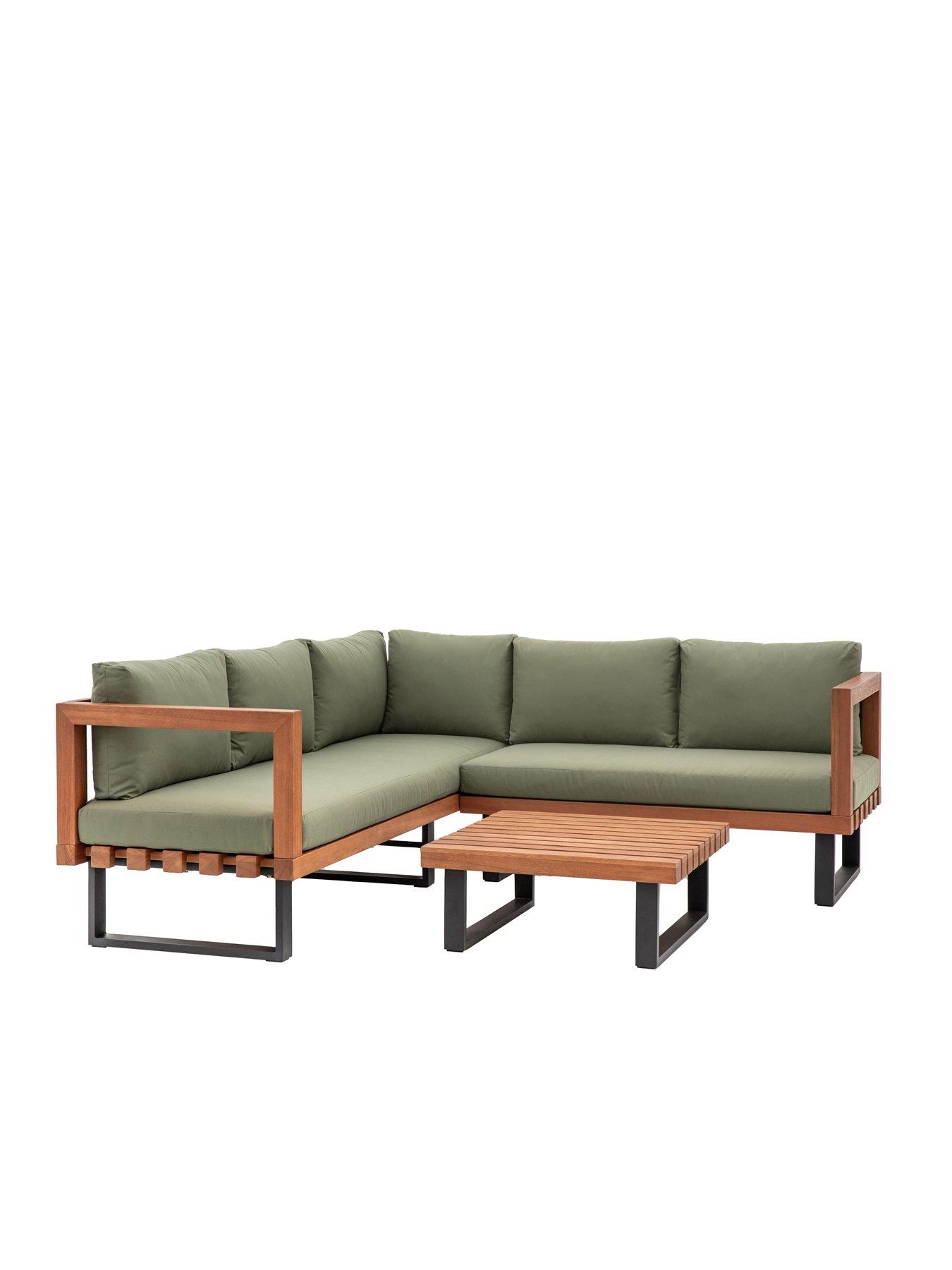 Image 5 of 5 of Gallery Direct Oad Corner Sofa Set- Green