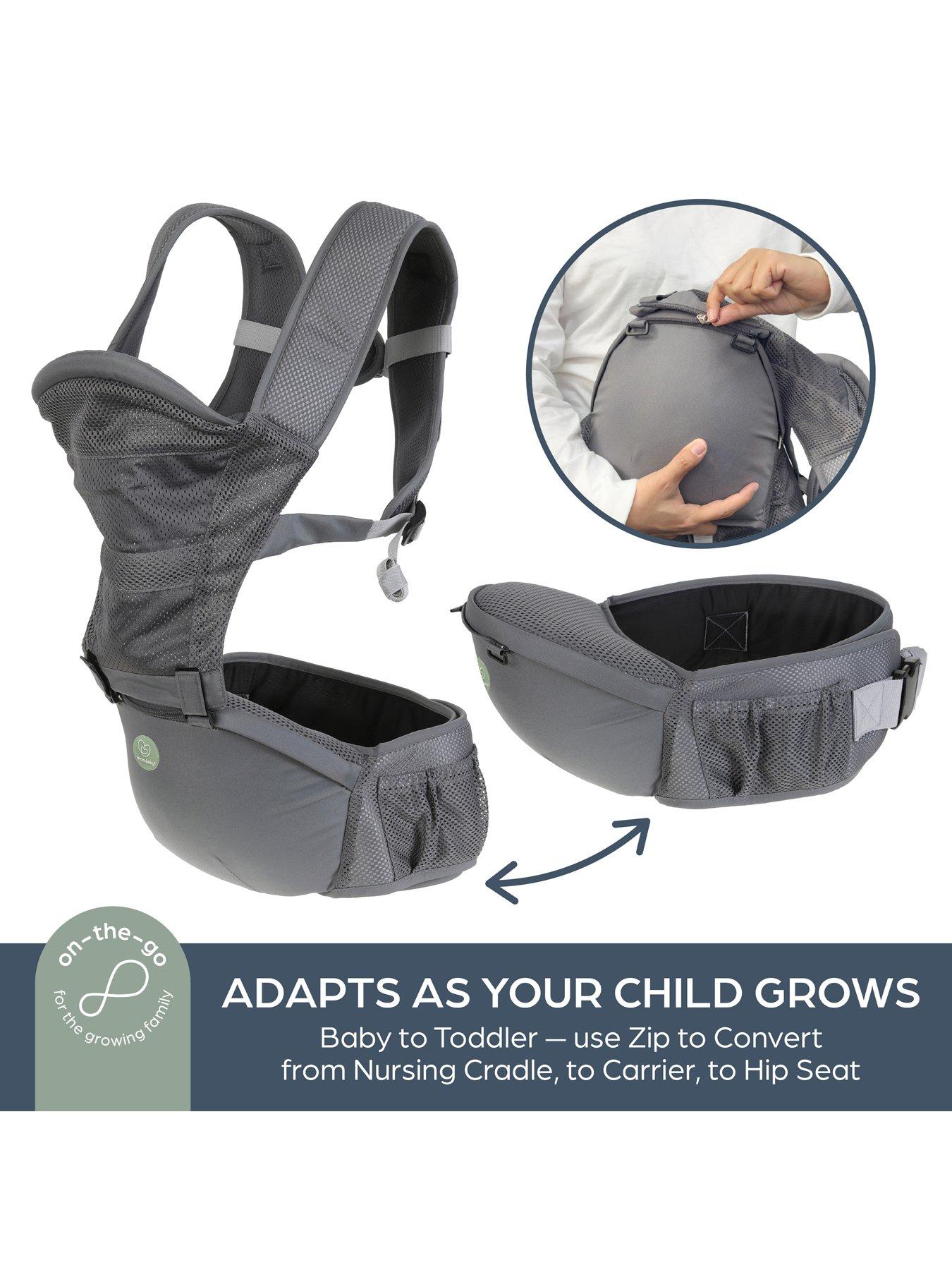dreambaby-elevate-6-positions-baby-carrier-greydetail