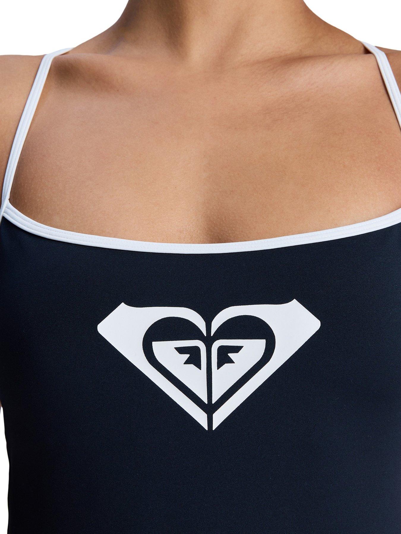 Image 4 of 5 of Roxy Womens The Retro Essentials High Leg Swimsuit - Black