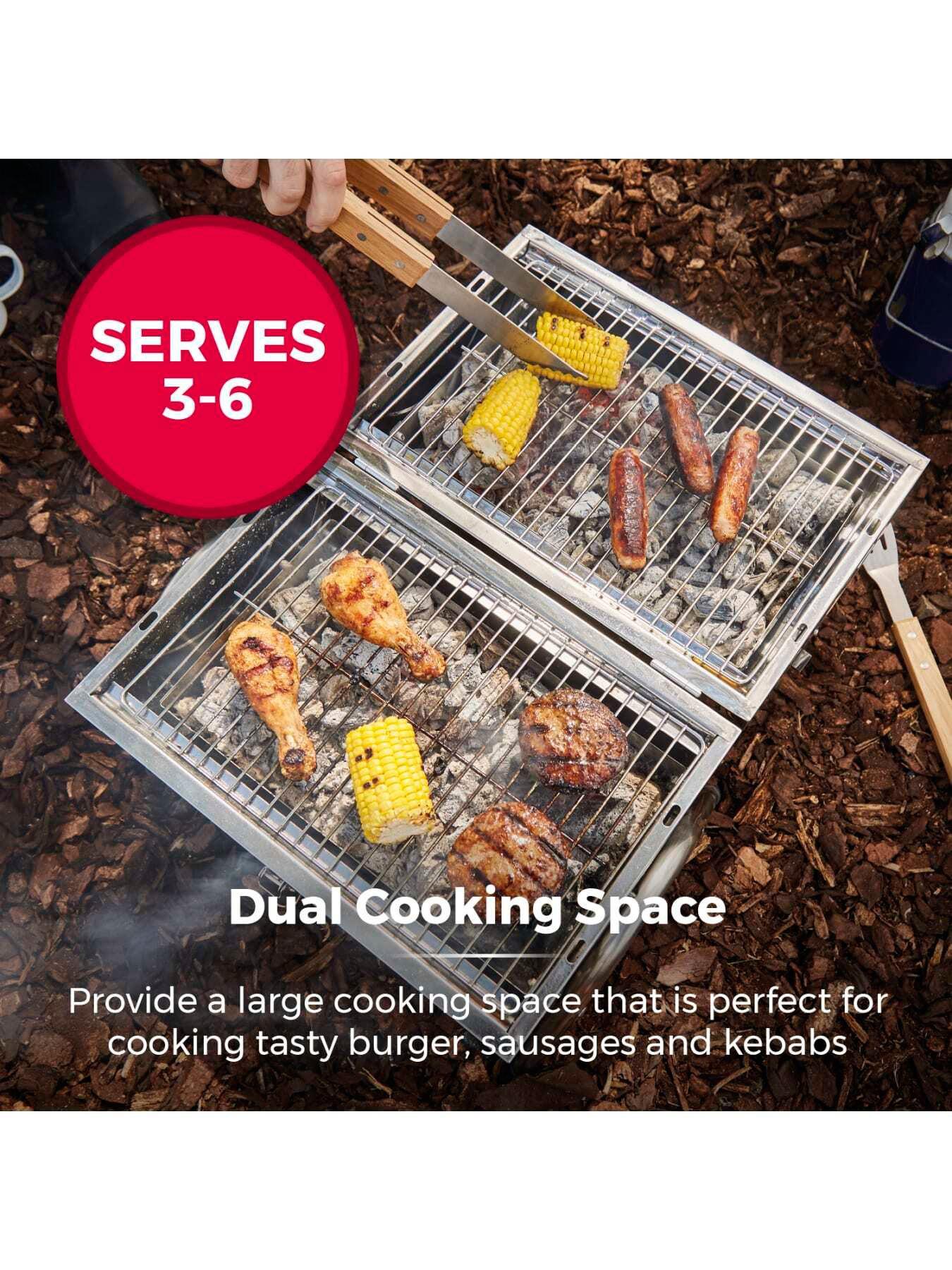 Image 2 of 6 of Tower Portable Barrel Grill Charcoal BBQ
